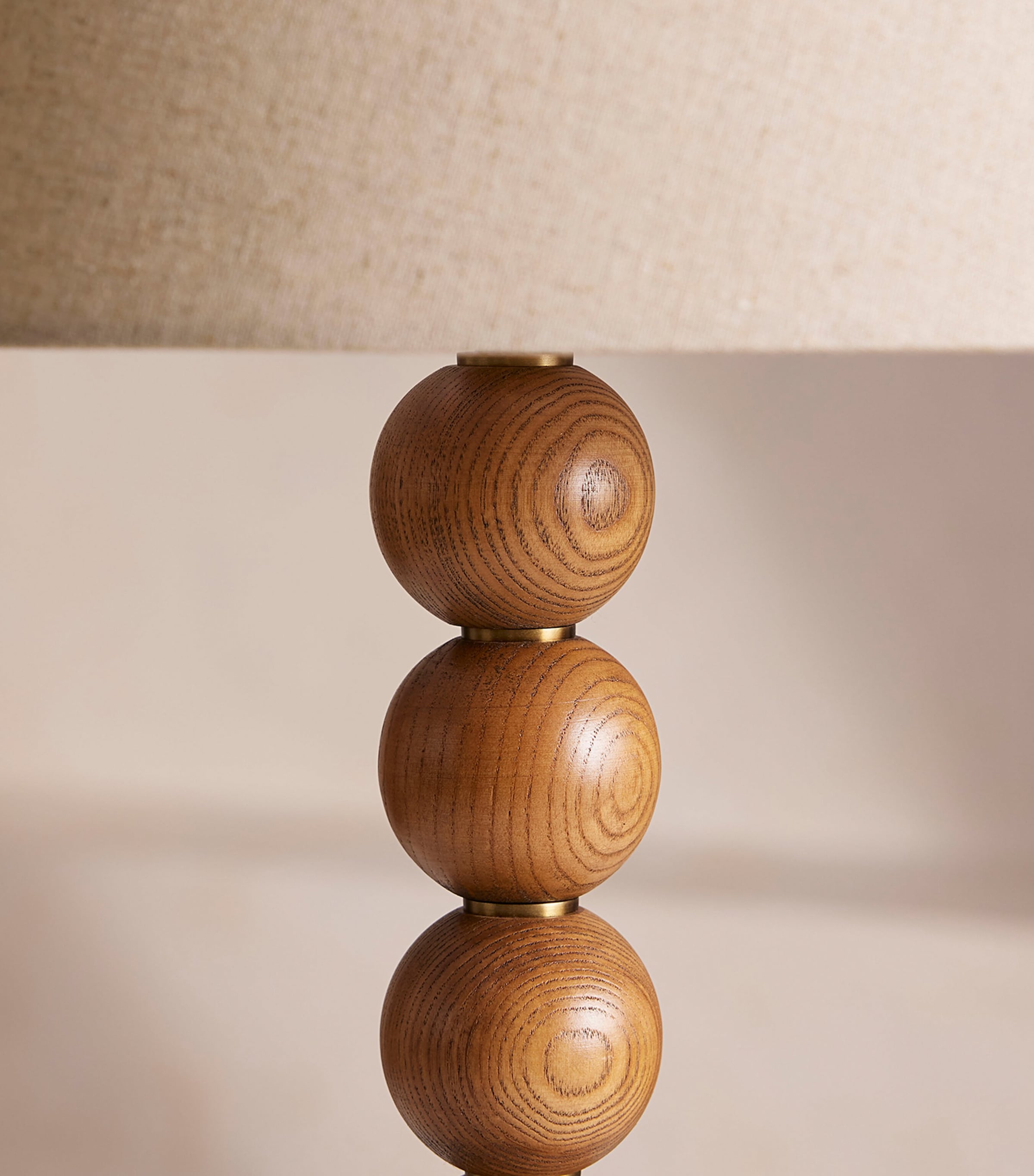 Soho Home Wood Bead Table Lamp Brown Image 6