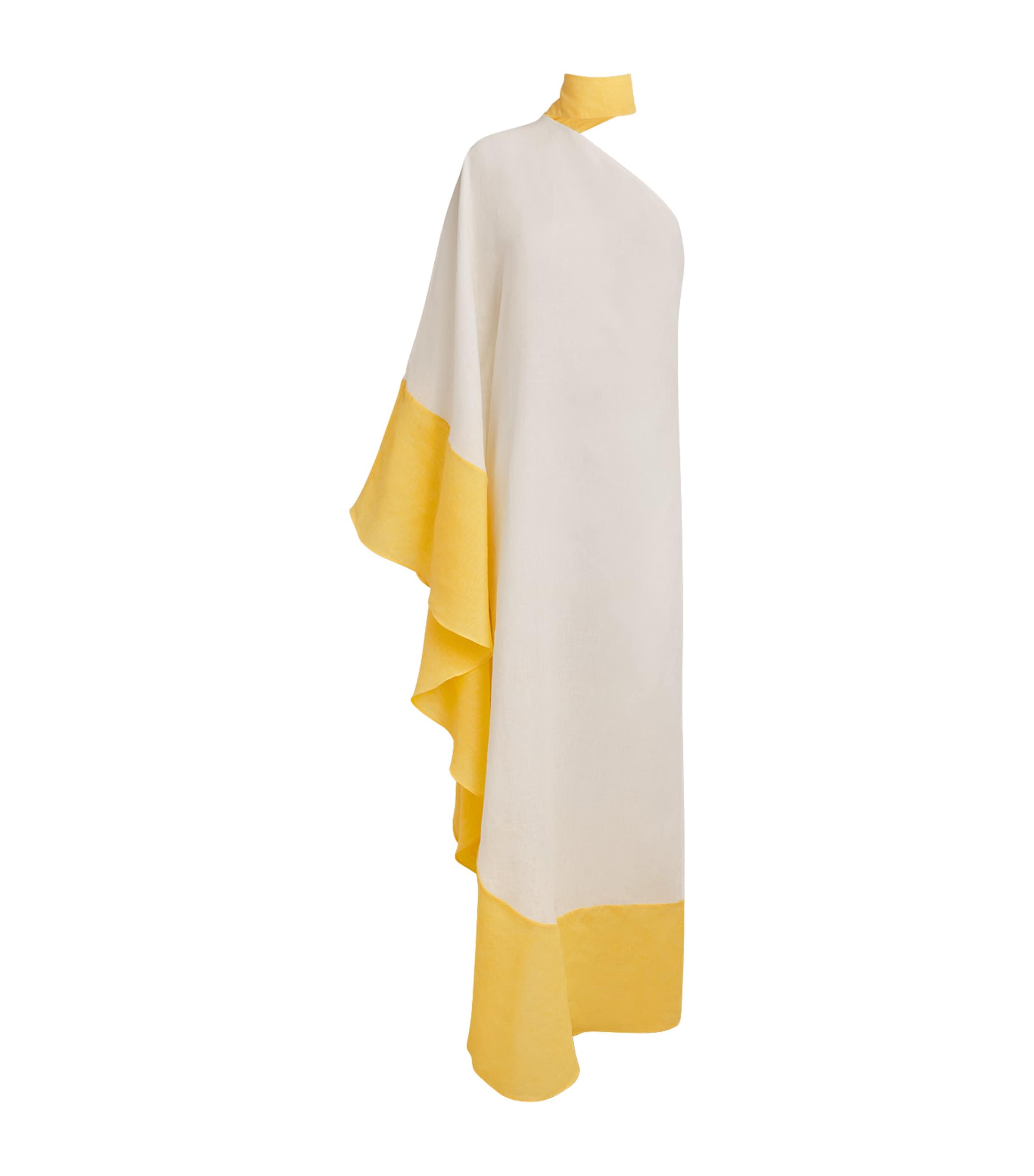 Taller Marmo Linen Olympia Maxi Dress In White