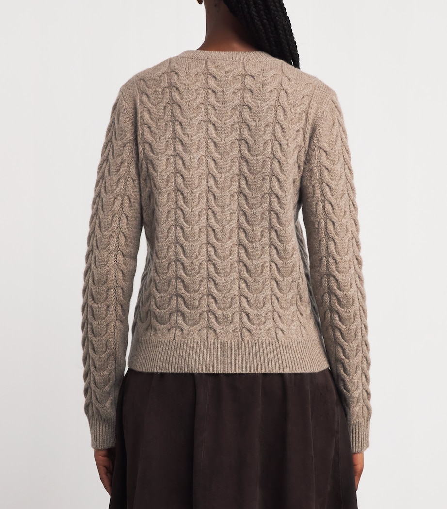 Cashmere Cable-Knit Sweater CAMEL Image 4