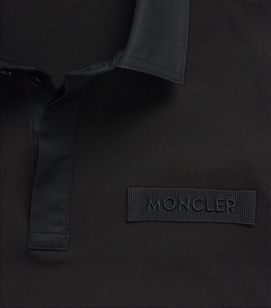 Moncler Mens Piqué Cotton Logo Shirt Image 6
