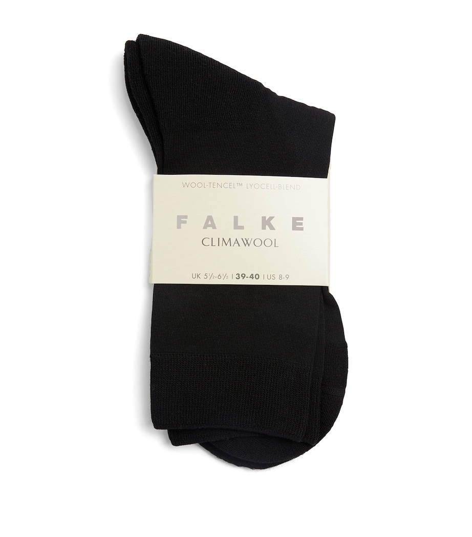 Falke Womens Climawool Socks Black Image 1