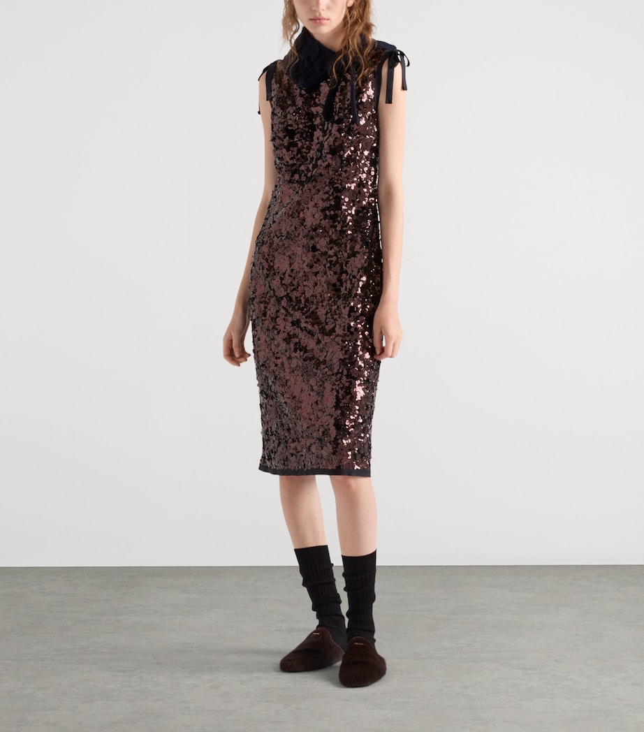 Sequinned Midi Dress F0051 Image 2