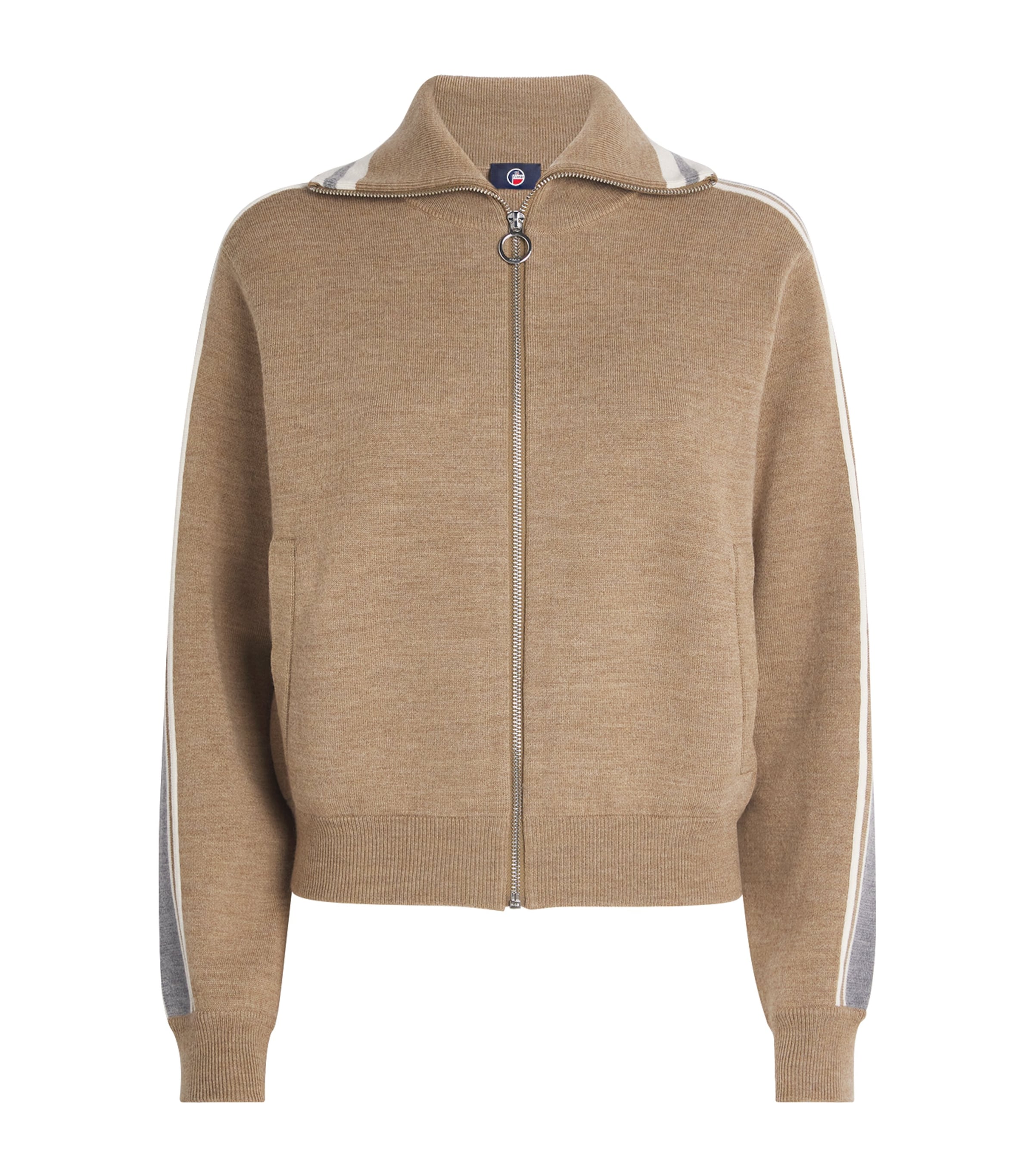 Wool-Blend Zip-Up Benada Sweater 1095CHNO/SOURS/FLCN Image 1