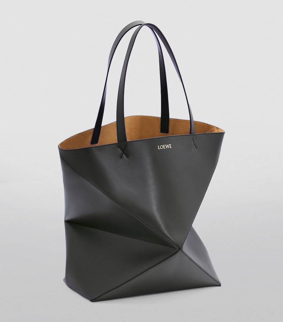 Large Fold Puzzle Tote Bag BLACK Image 2