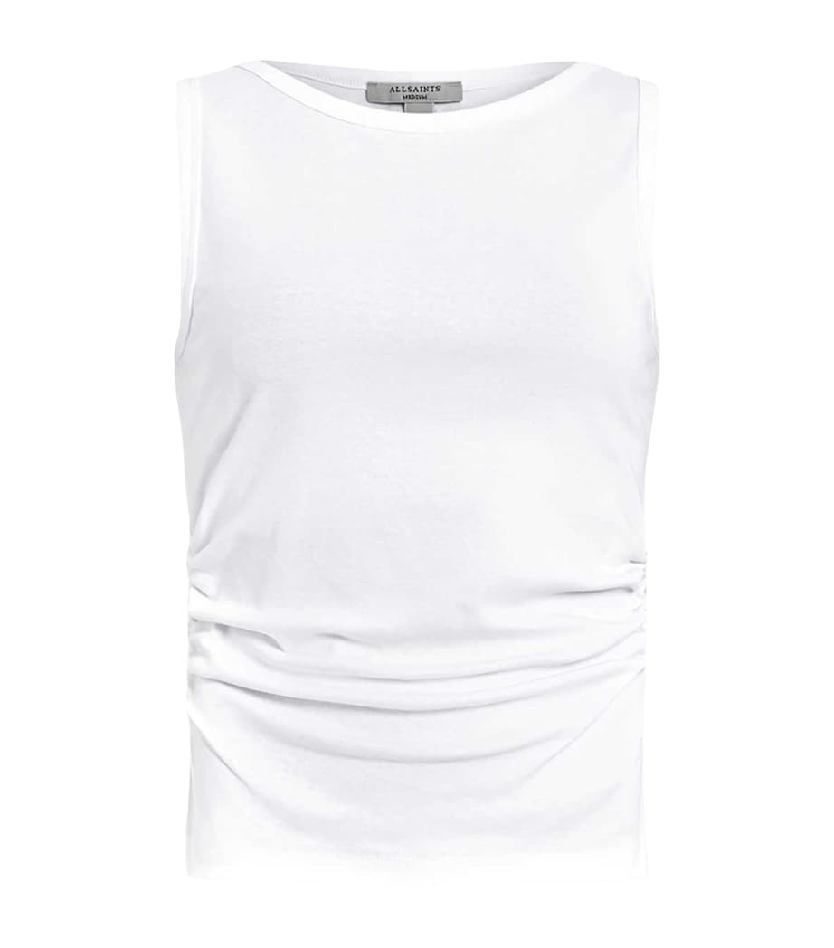 AllSaints Womens Ruched Katarina Tank Top Optic White Image 1