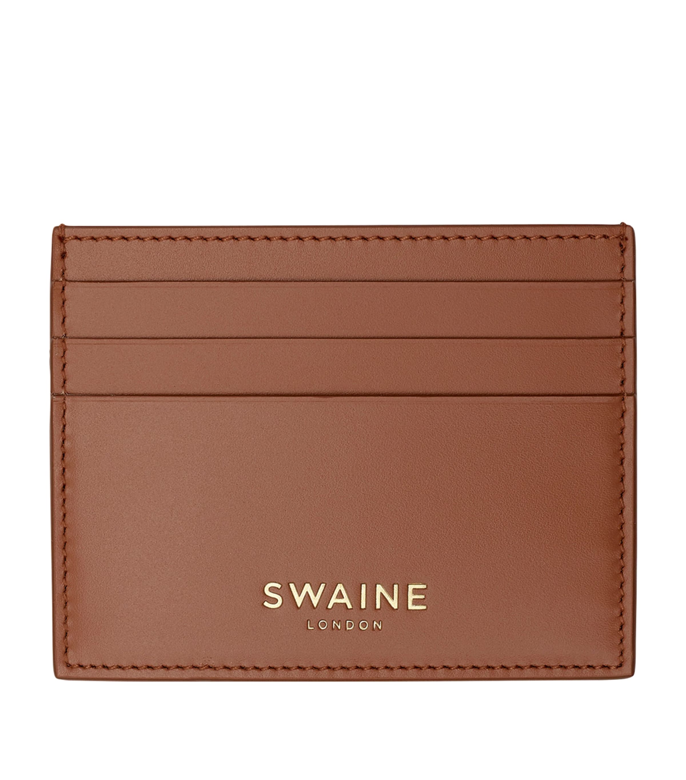 Swaine Leather Card Holder In Brown