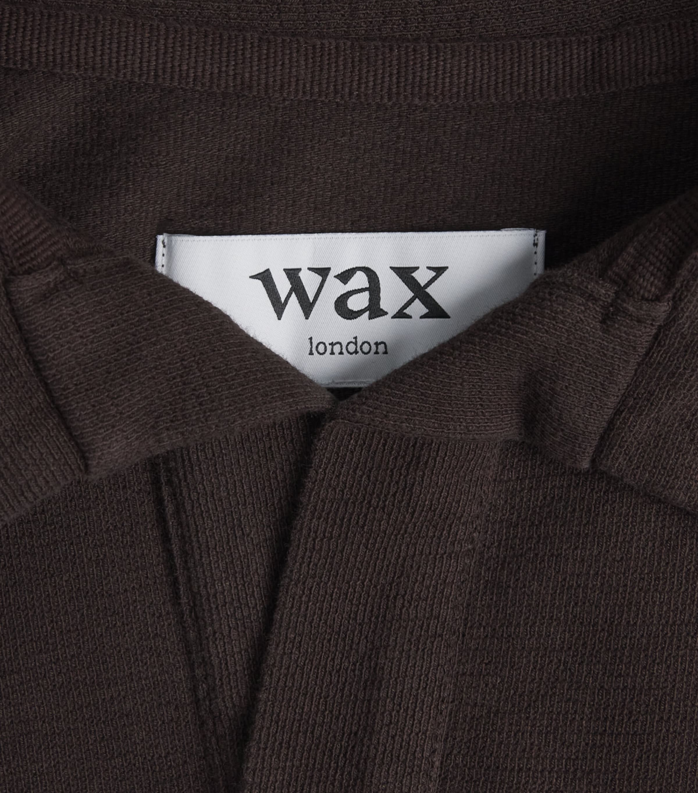 Wax London Mens Organic Cotton Atwood Polo Shirt Dark Brown Image 6