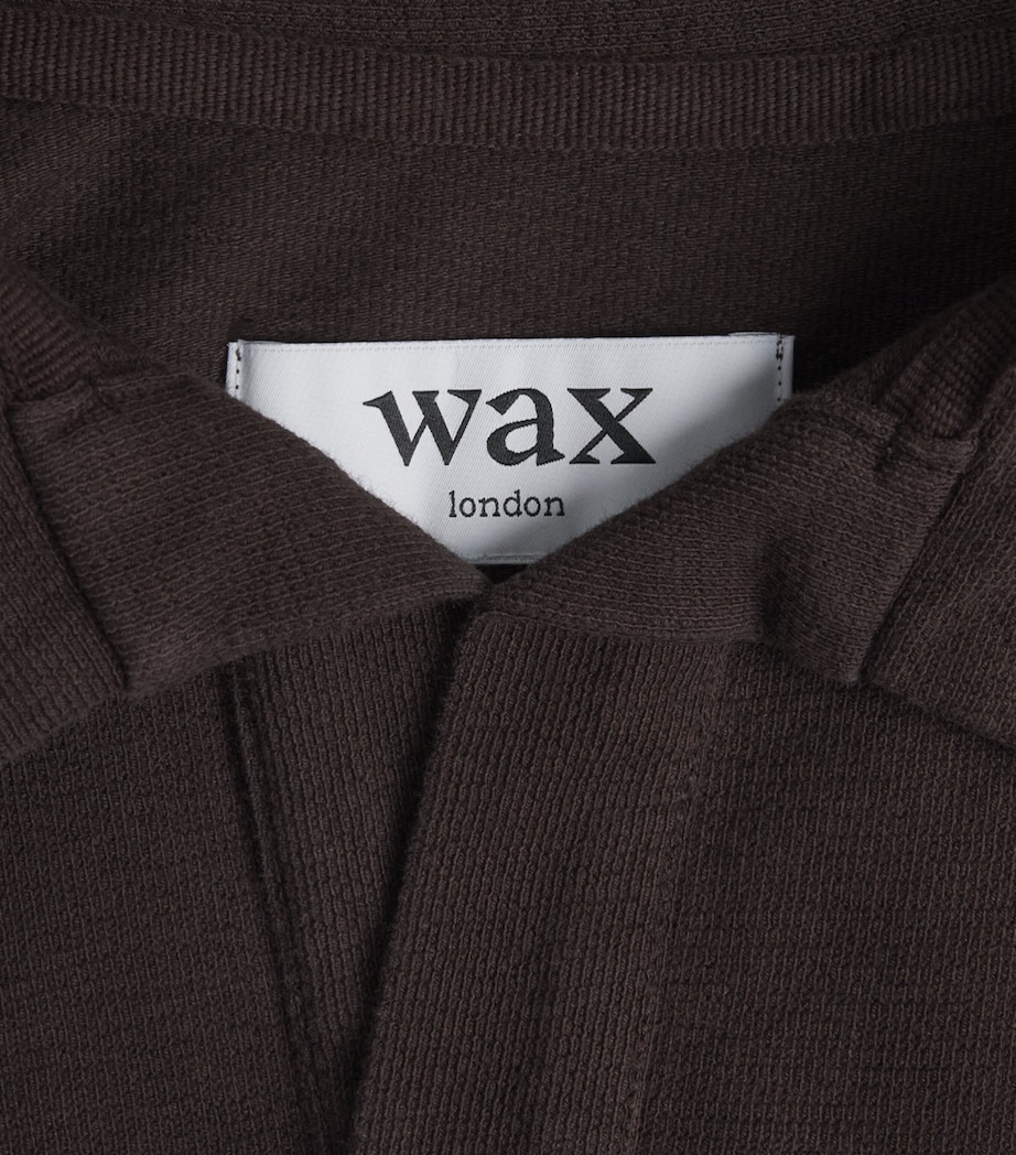 Wax London Mens Organic Cotton Atwood Polo Shirt Dark Brown Image 6