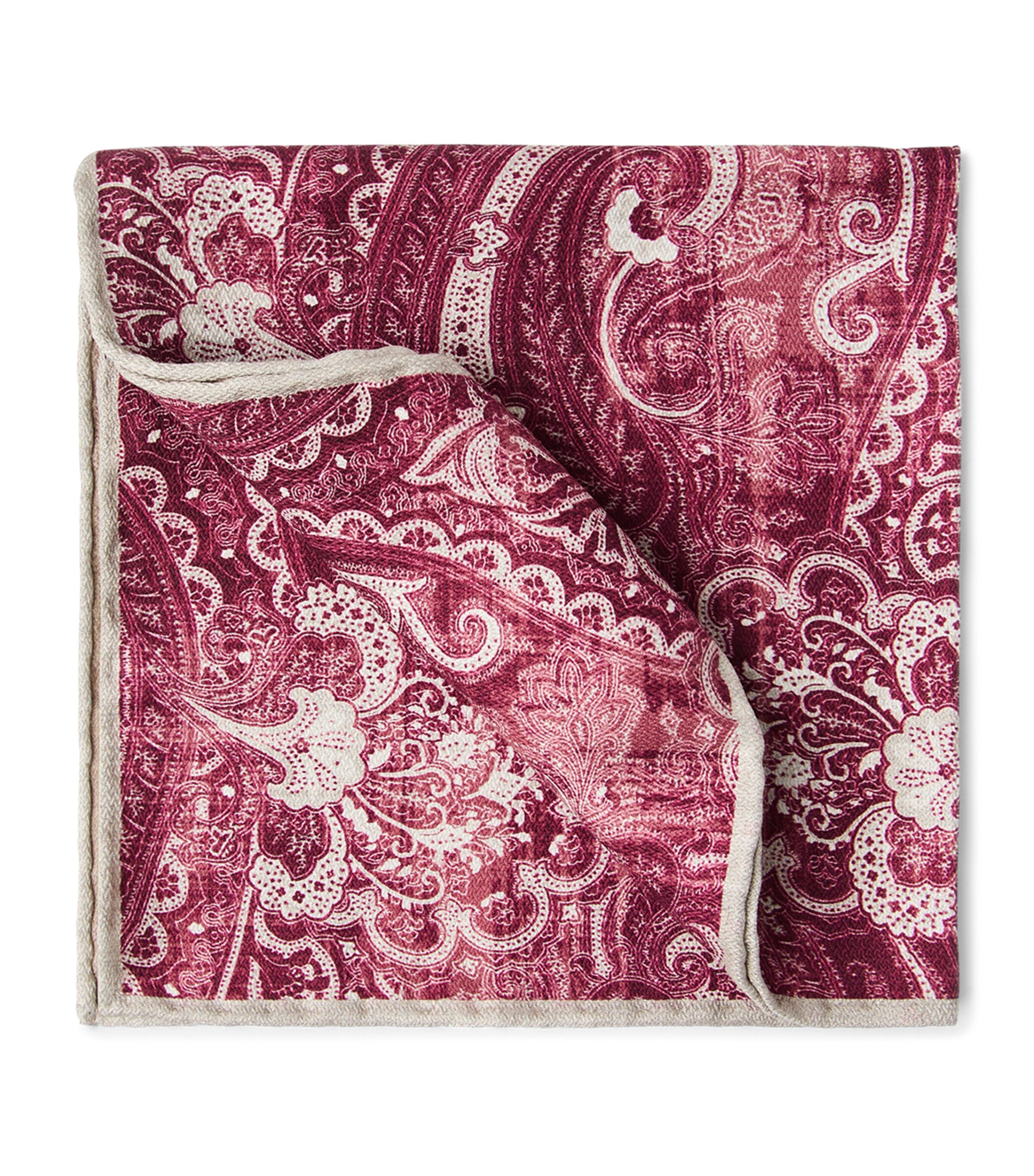 Brunello Cucinelli Double-Faced Silk Paisley Pocket Square | Men Accessories | Pocket Squares | Designers | Brunello Cucinelli | Partywear | Mens | Accessories