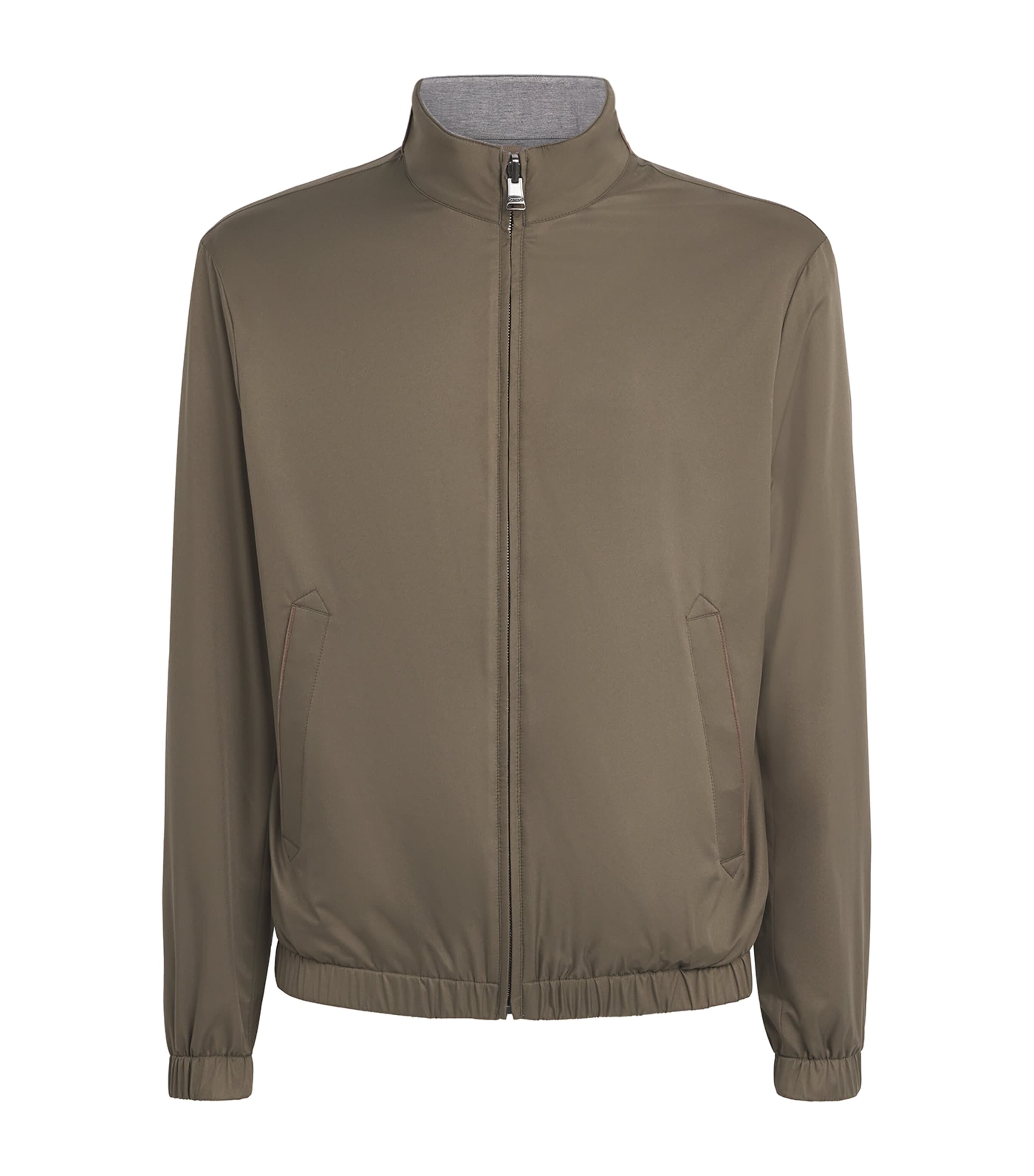 Canali Mens Reversible Hybrid Jacket Green Image 1
