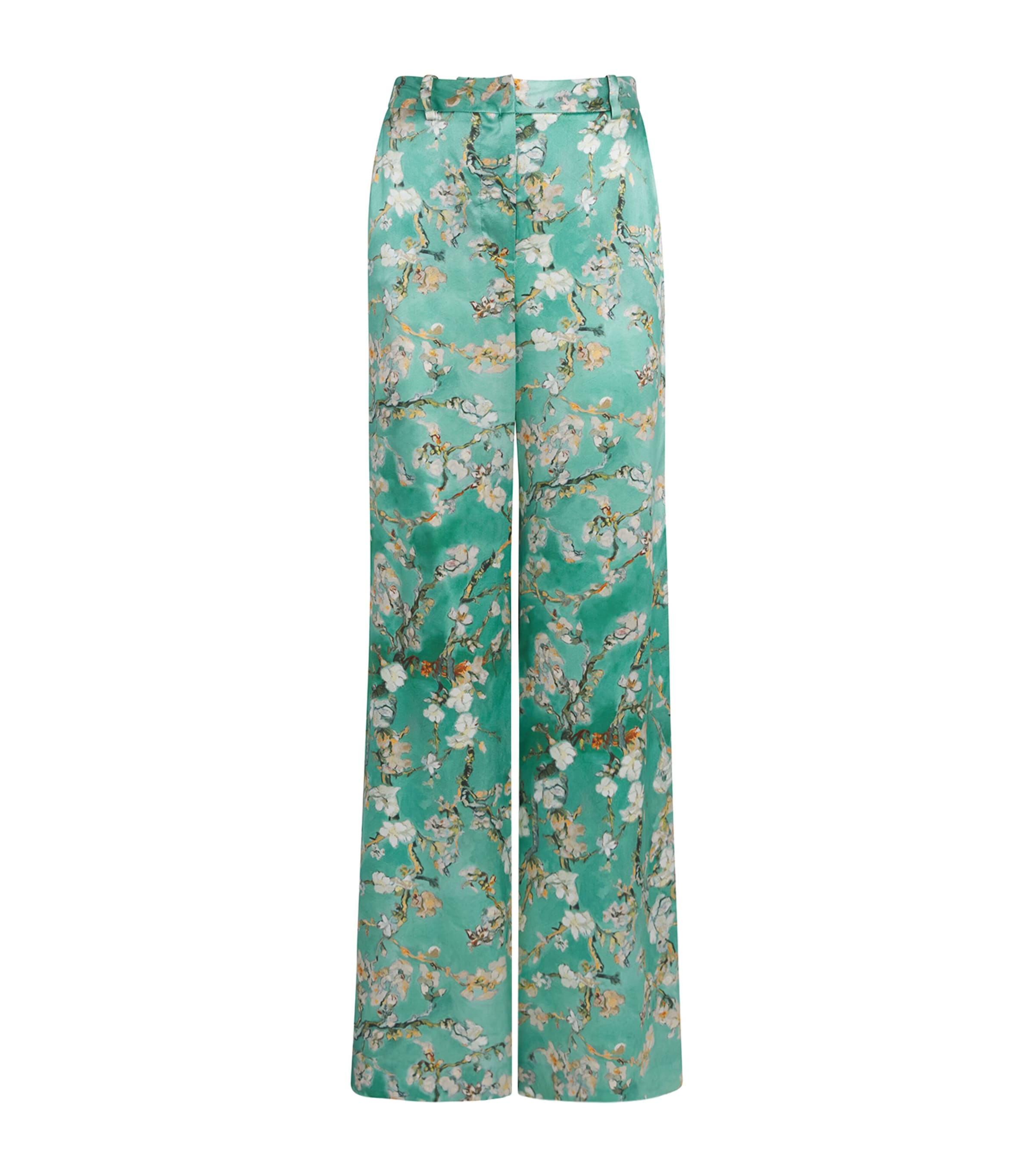 L Agence Silk Wide-leg Pilar Trousers