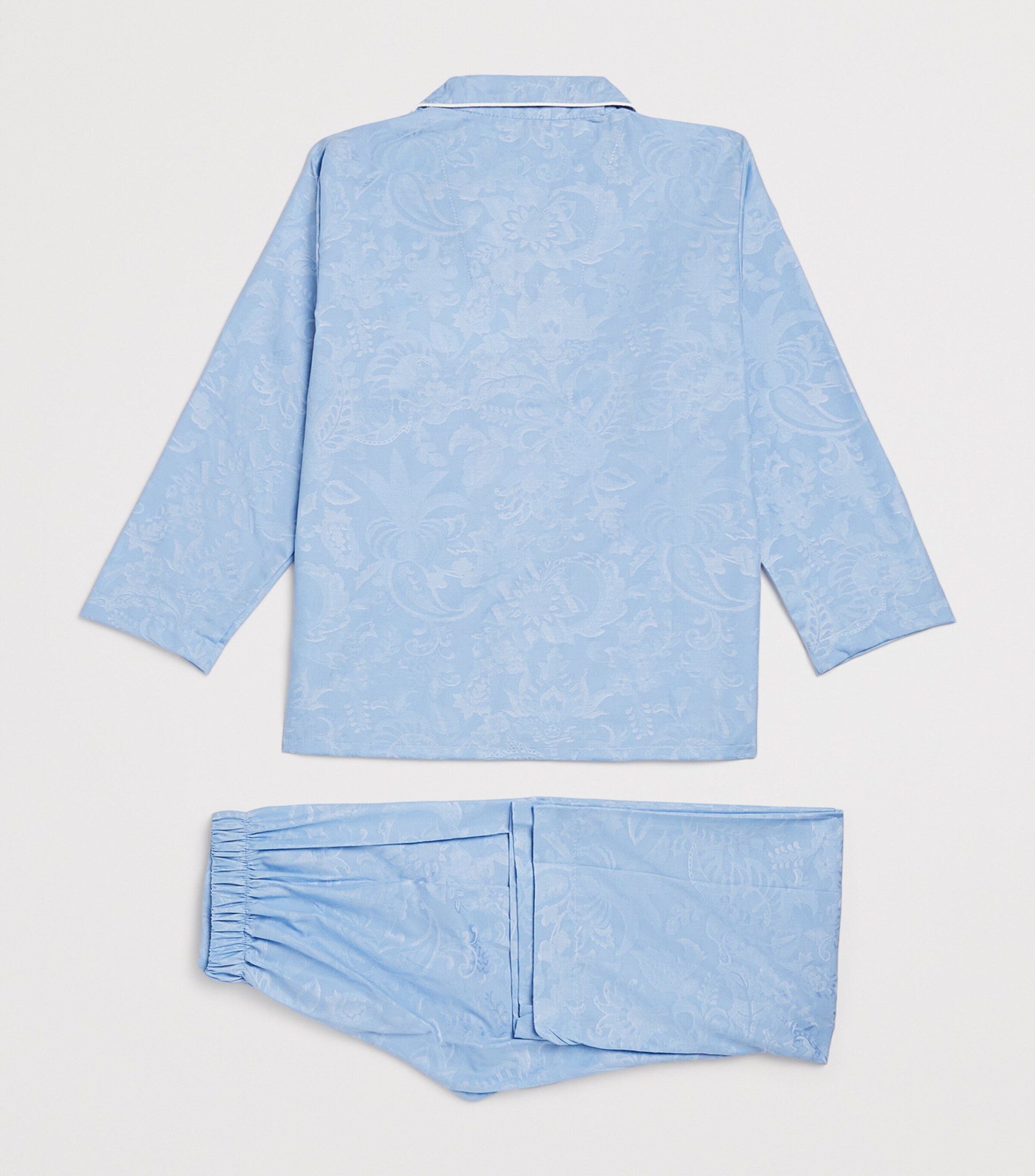 Derek Rose Kids Cotton Paris Pyjama Set (3-12 Years) Blue Image 2
