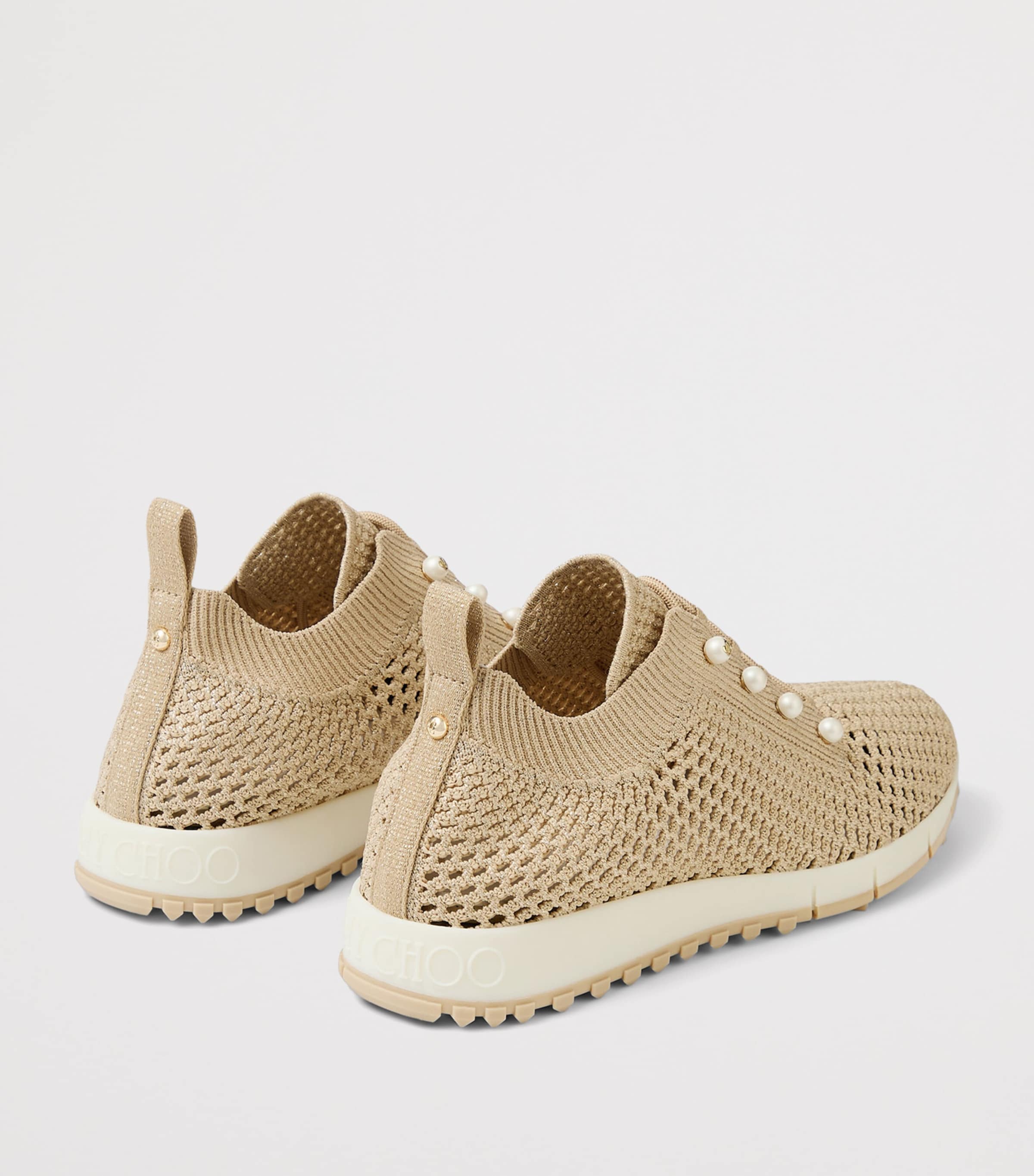 Jimmy Choo Embellished Veles Sneakers V Light Soft Gold Mi Image 4