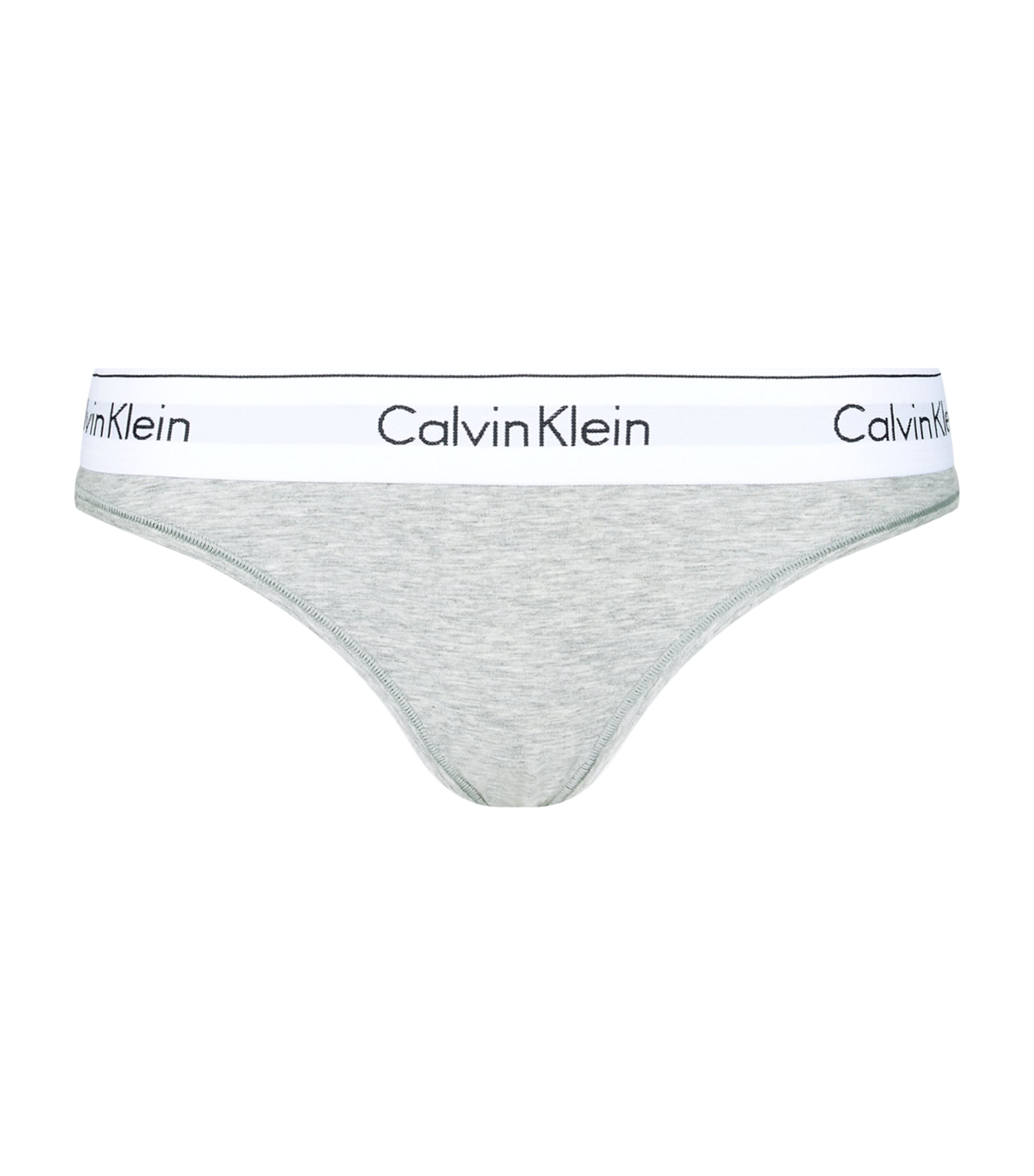 Calvin Klein Logo Bikini Briefs In Grey