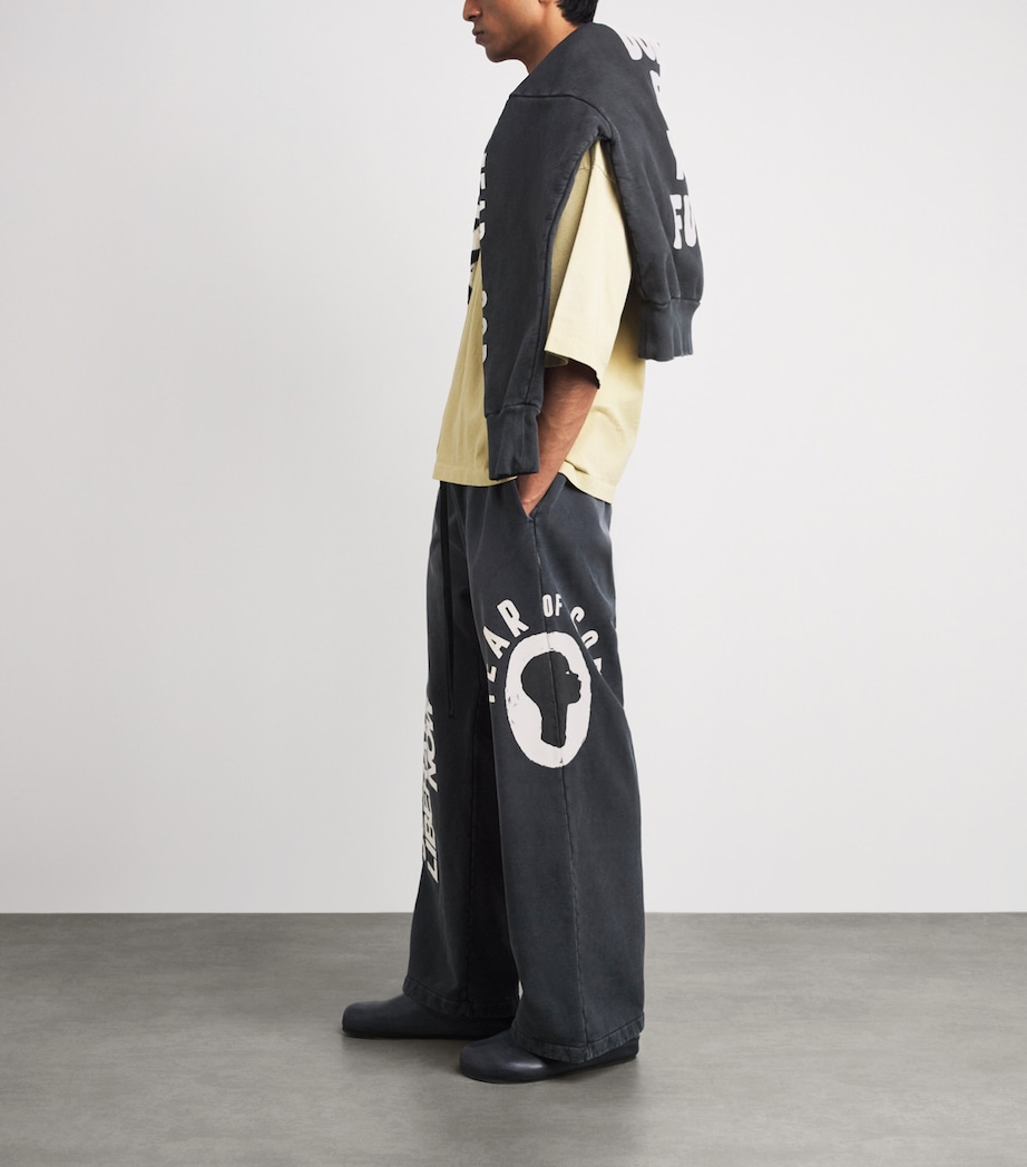 Fear Of God Mens x DSYF Support Liberation Now Sweatpants Black/ Image 2