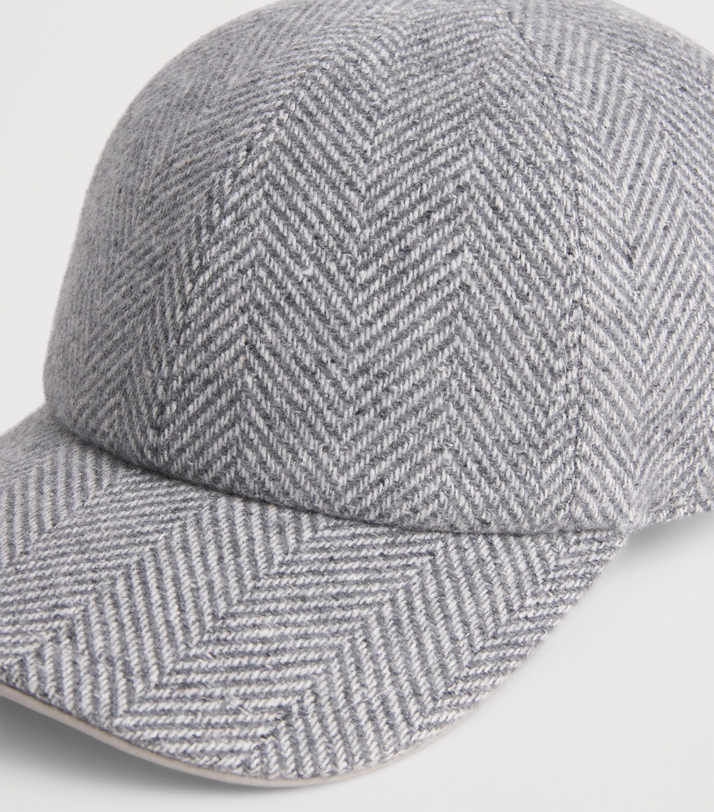 Eleventy Cashmere-Silk Capello Baseball Cap Grigio Medio E Grigi Image 4