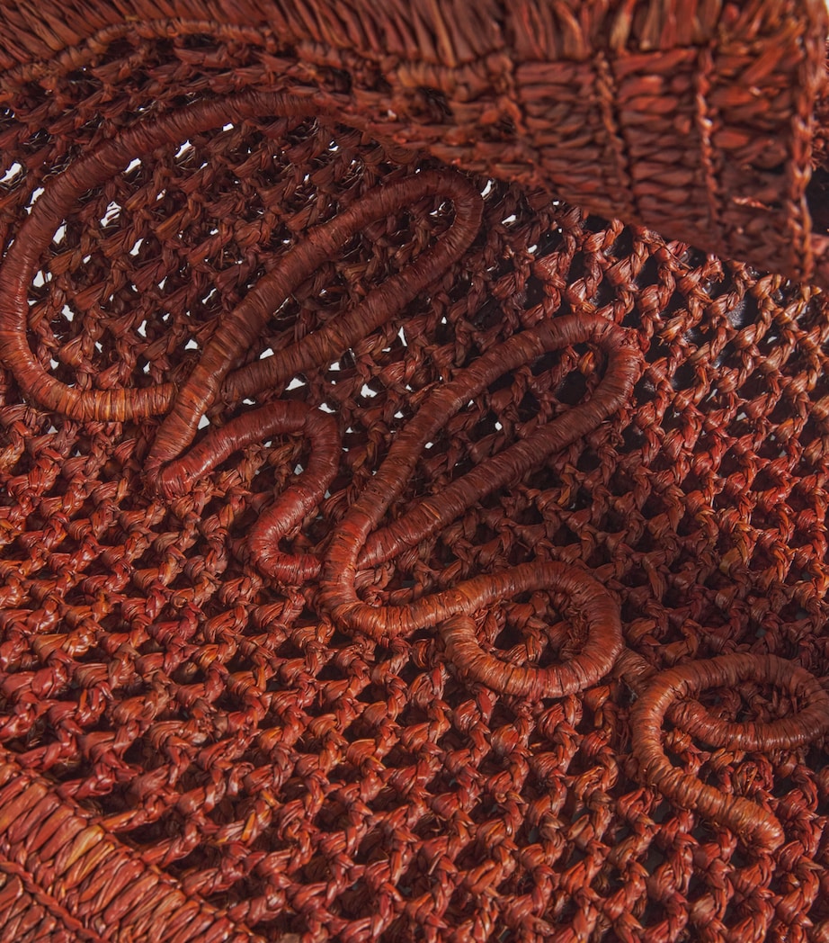 Raffia Summer Banana Tote Bag CLAY BROWN Image 4