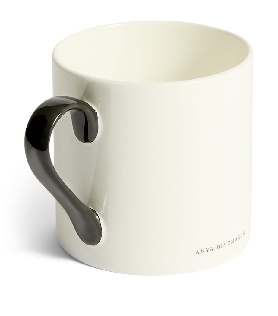 Large Bone China Happy Eyes Mug WHITE Image 4