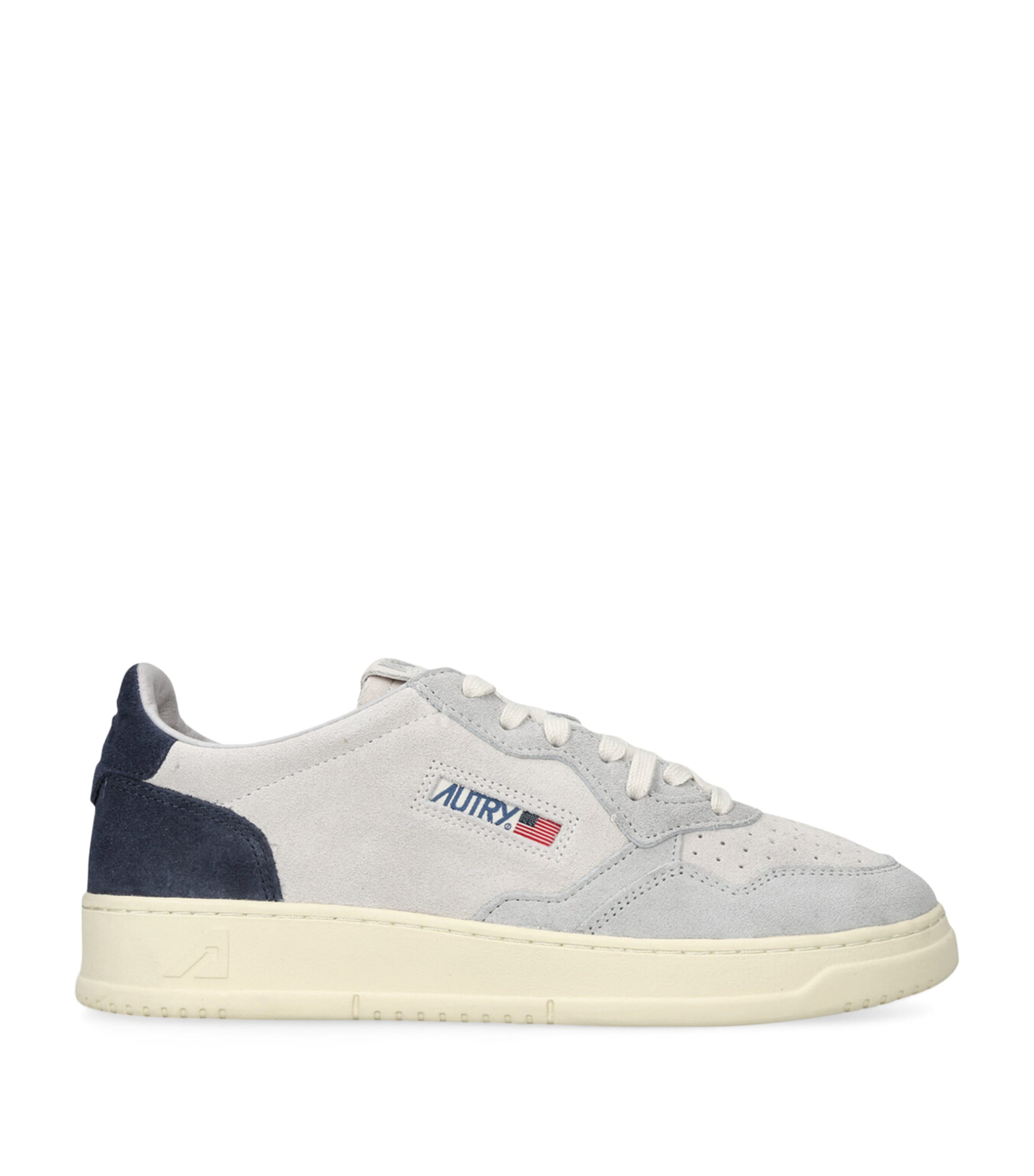 Autry Leather Medalist Tri Sneakers In Blue