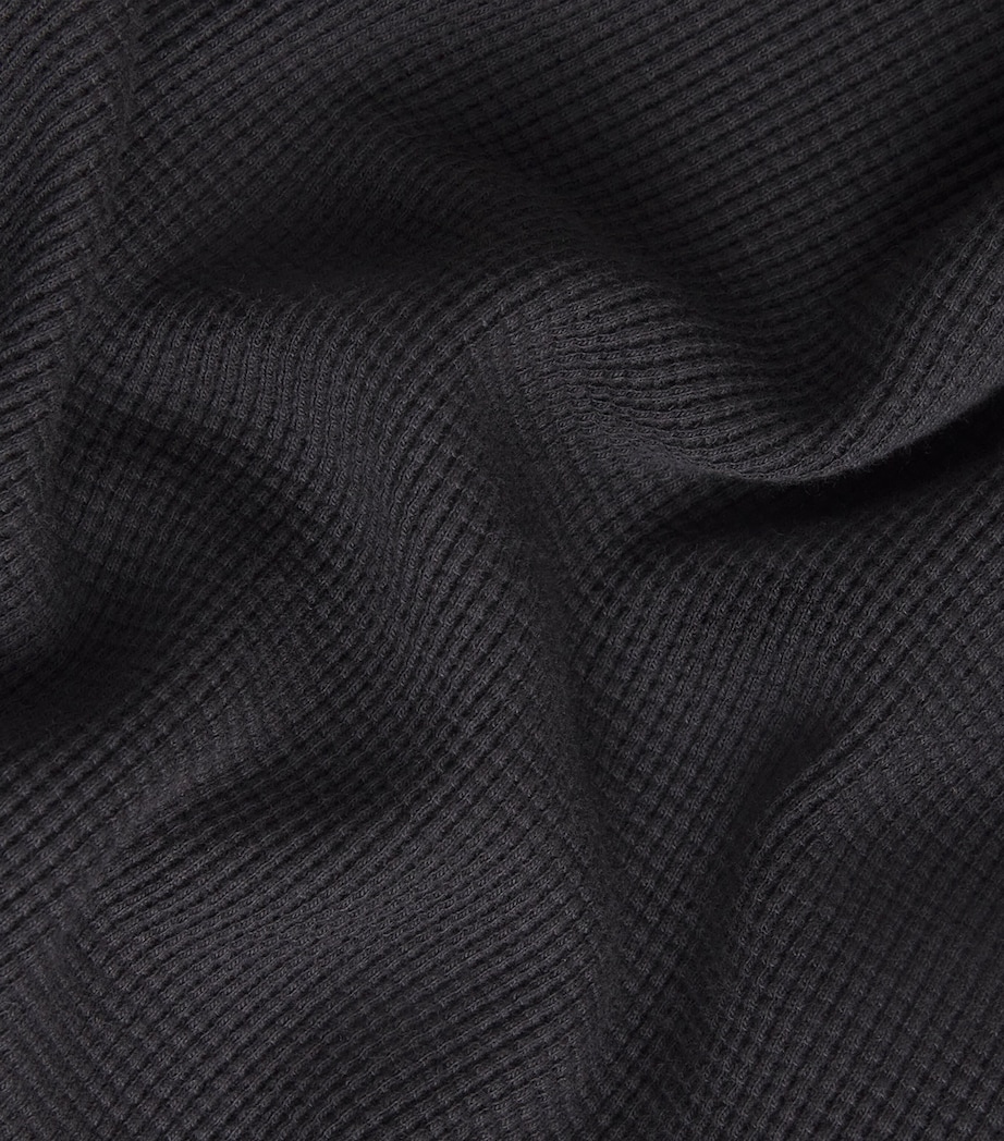 Cotton-Blend Payson Waffle T-Shirt BLK Image 5