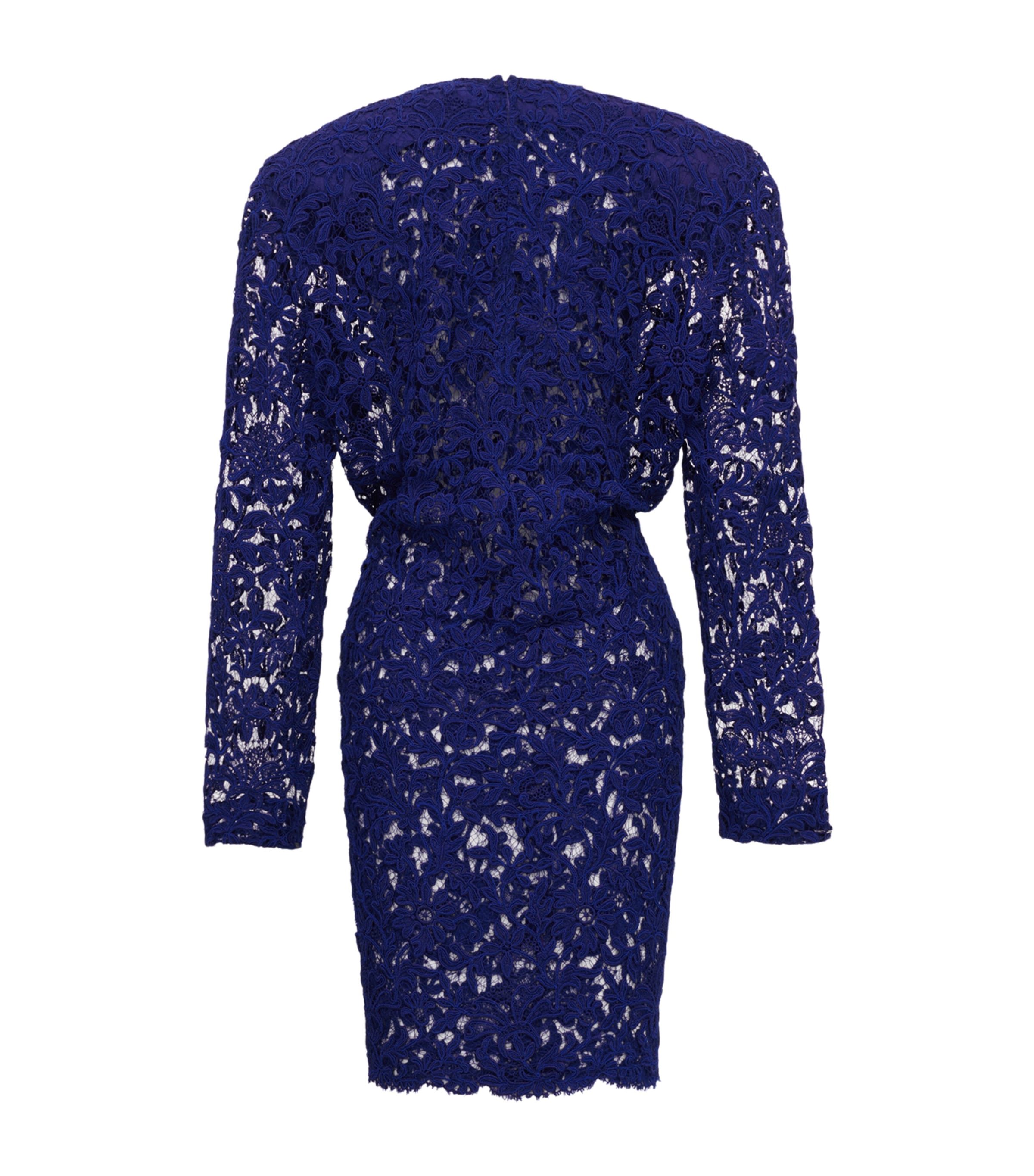 Saint Laurent Blue Guiupre Lace Mini Dress | Harrods MU
