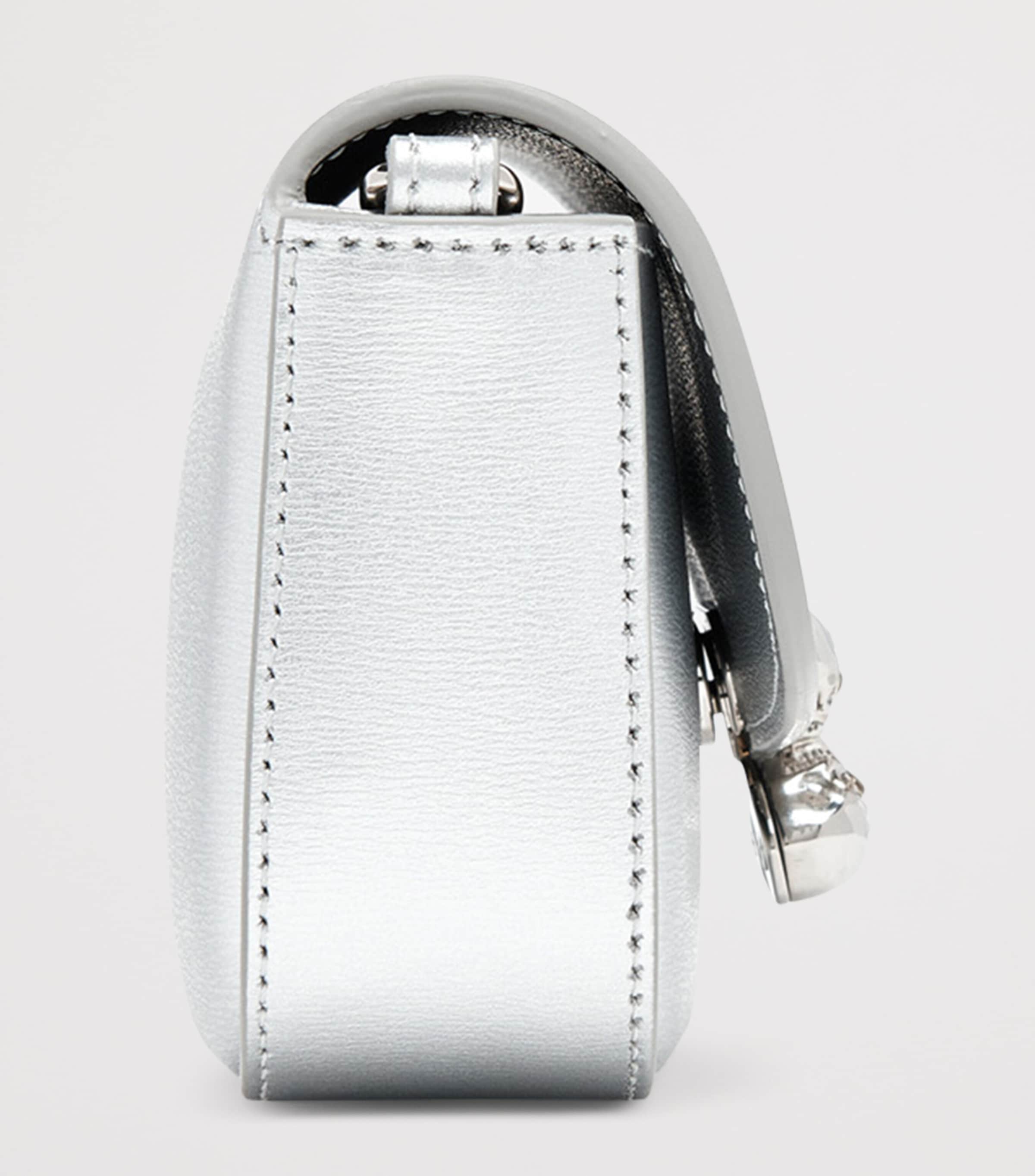 Small Leather Skull Flower Cross-Body Bag 1402 Image 4