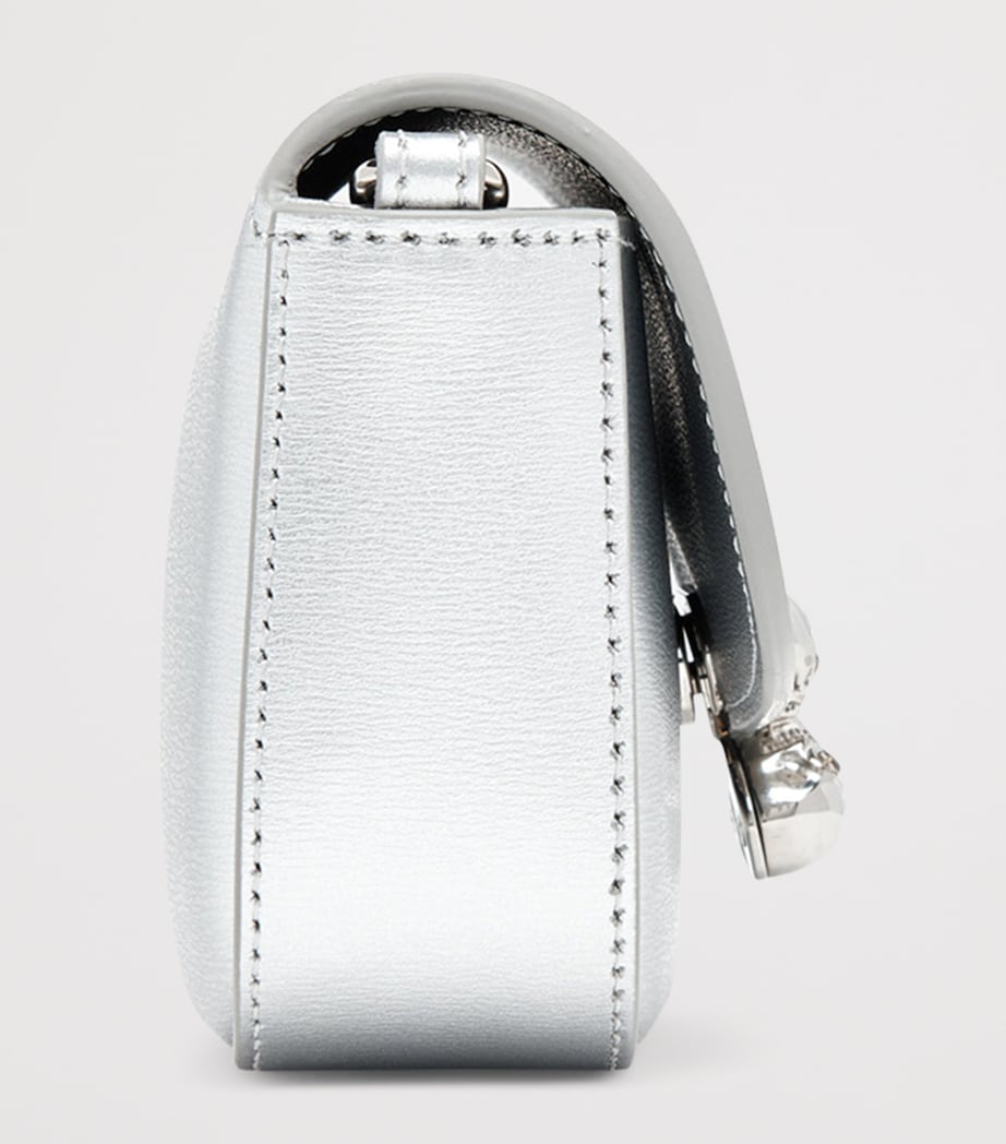 Small Leather Skull Flower Cross-Body Bag 1402 Image 4