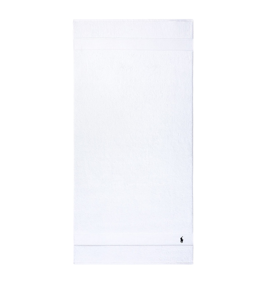 Polo Player Bath Towel (70cm x 140cm) WHITE Image 5