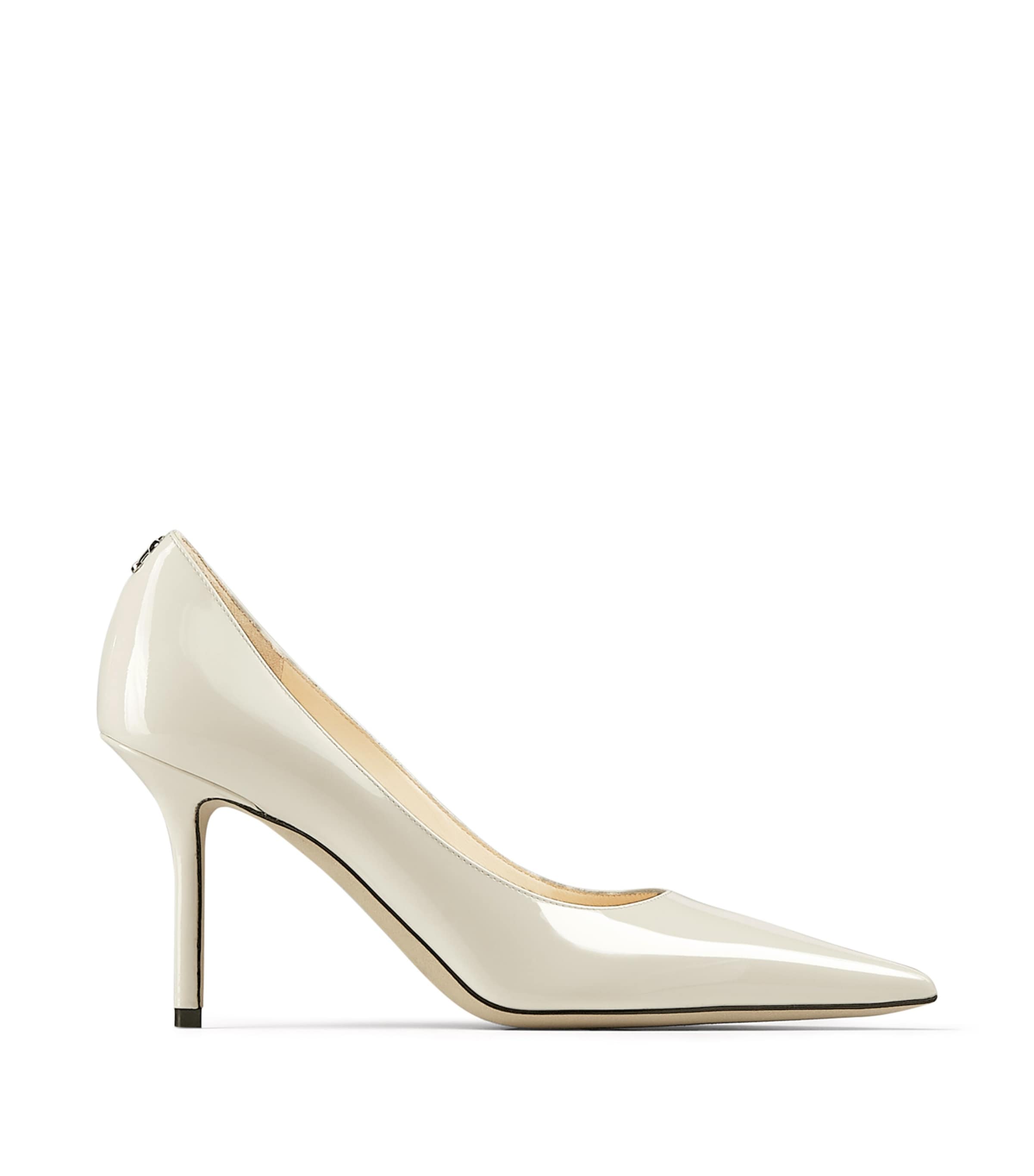 Jimmy Choo Love 85 Patent Leather High Heels In White