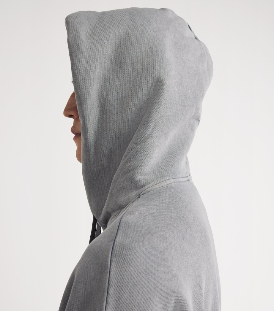 AGOLDE Mens Cotton Salford Hoodie Counter Faded Blk Image 3