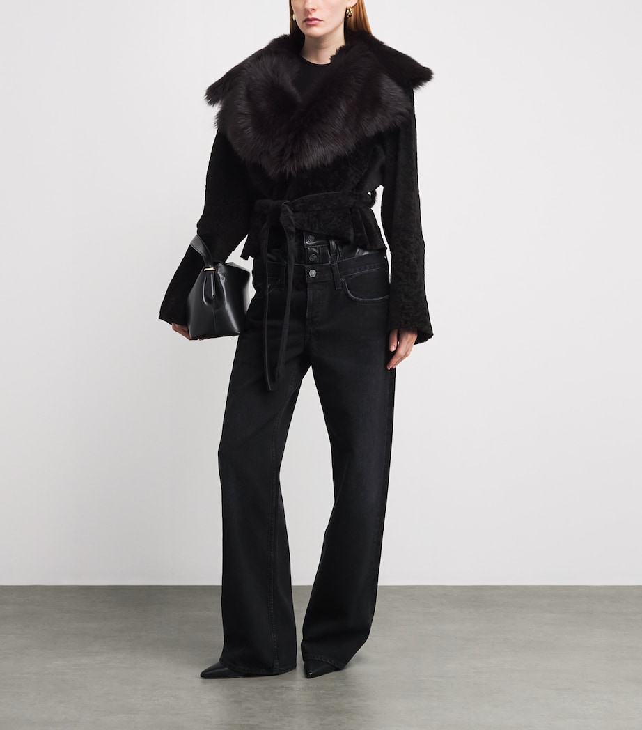 Lambskin Shearling Renata Jacket NOIR BOHEME Image 2