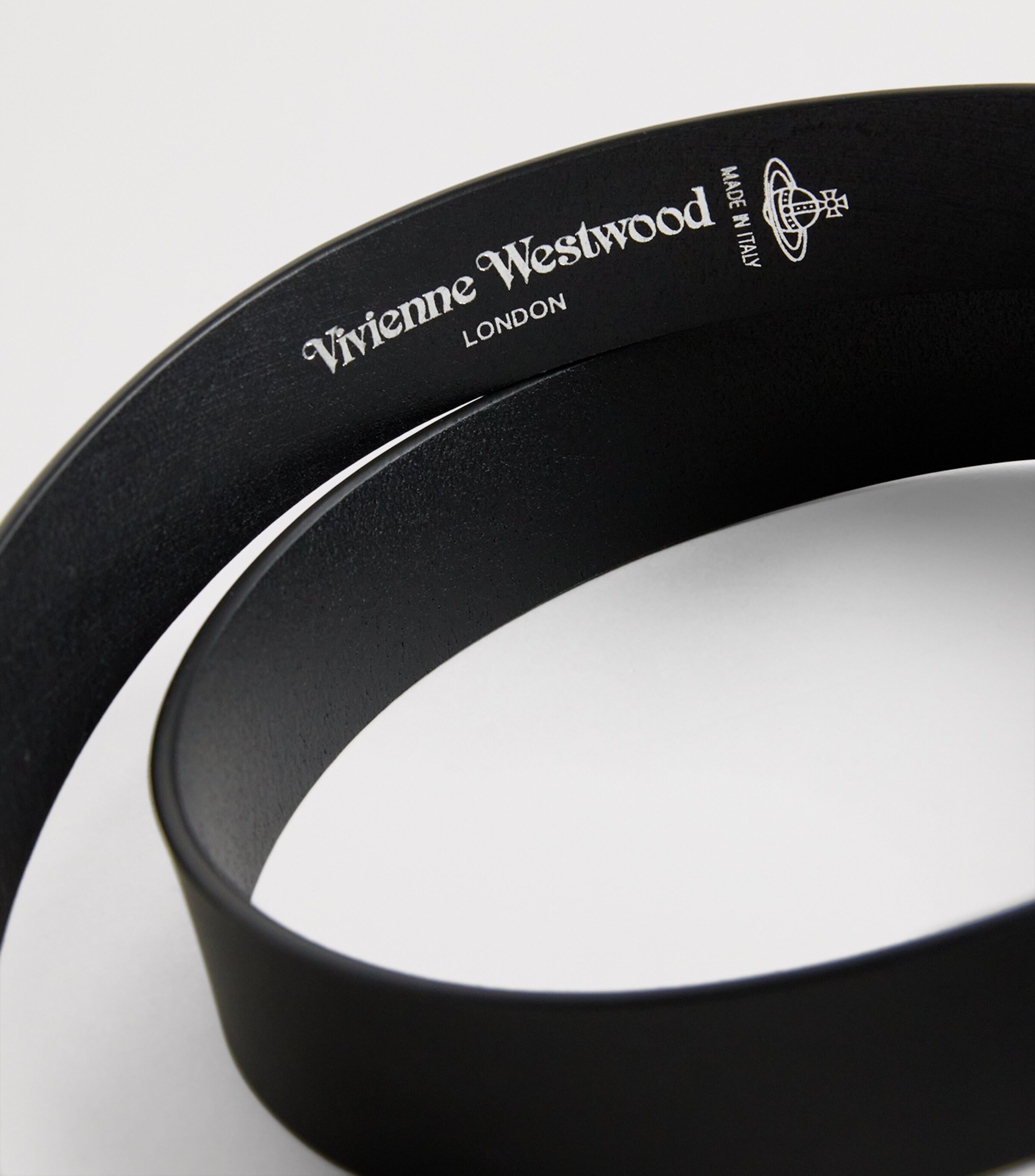 Vivienne Westwood Leather Line Orb Buckle Belt Black Image 5