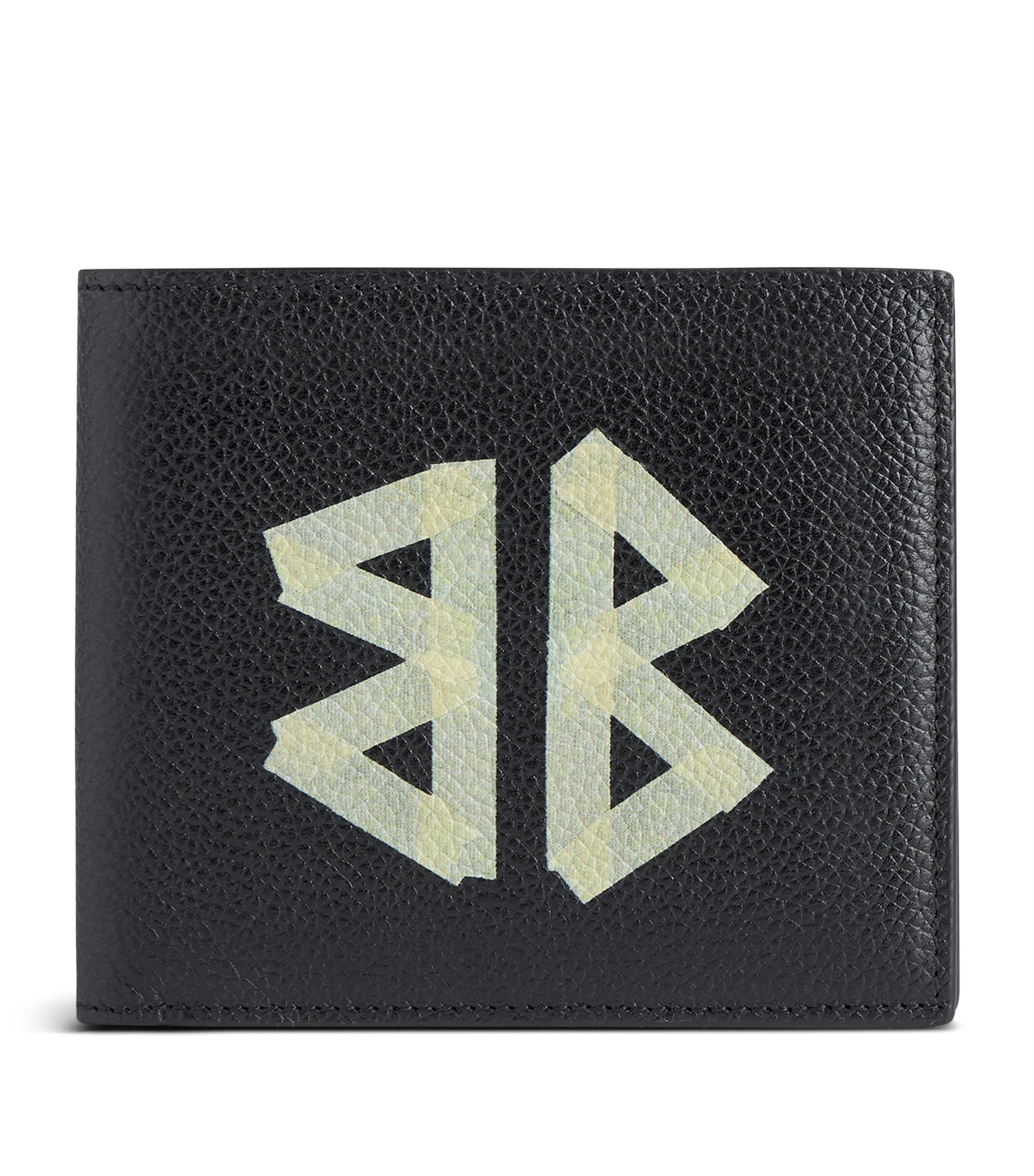 Balenciaga Cash Black Wallet In Grained Leather In Black