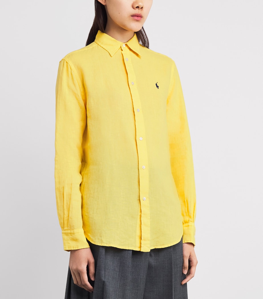 Linen Classic Fit Shirt OASIS YELLOW Image 3
