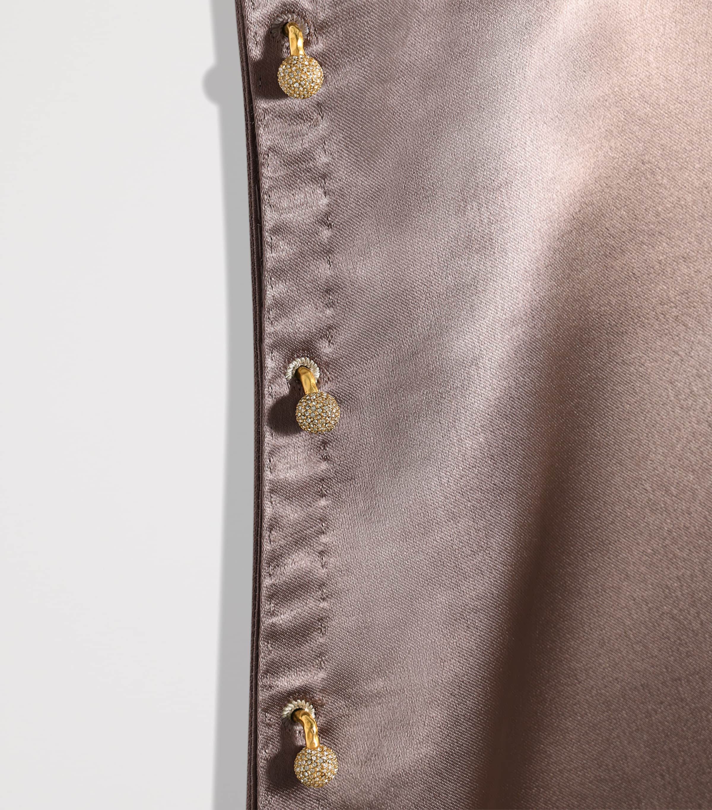 Schiaparelli Womens Satin Piercings Mini Dress Taupe Image 6