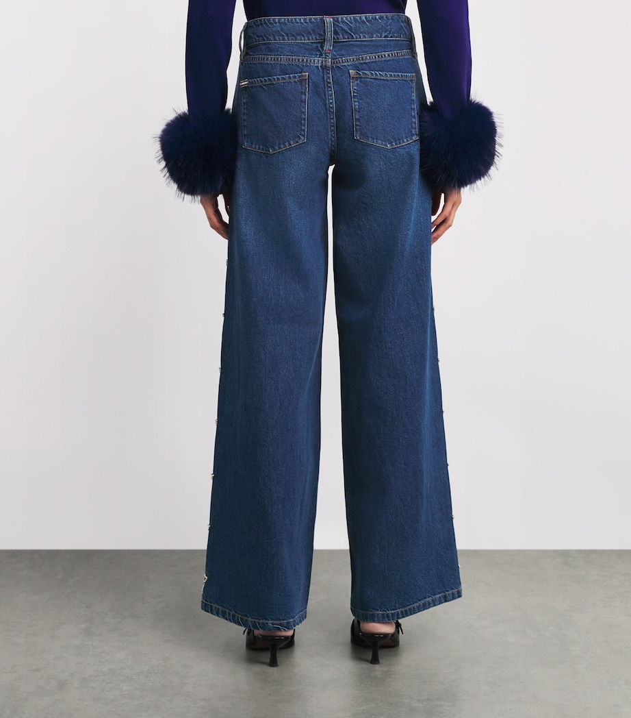 Amazing Embellished Wide-Leg Jeans H972 DARK RINSE Image 4