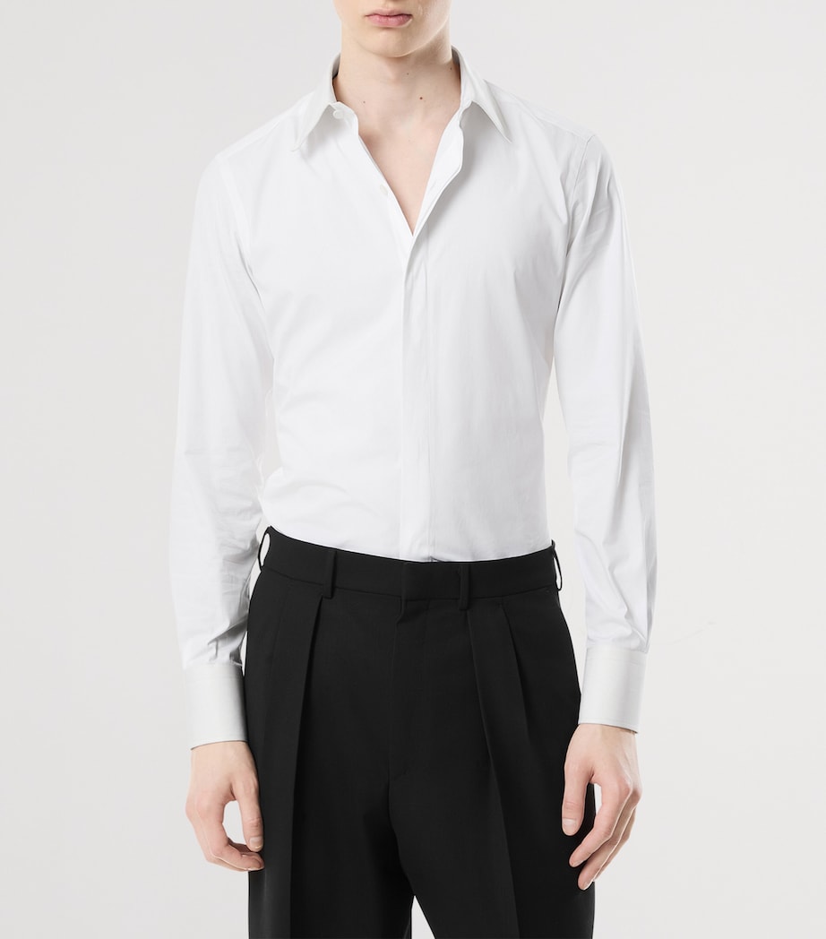 Cotton Grosgrain-Collar Shirt WAA Image 4