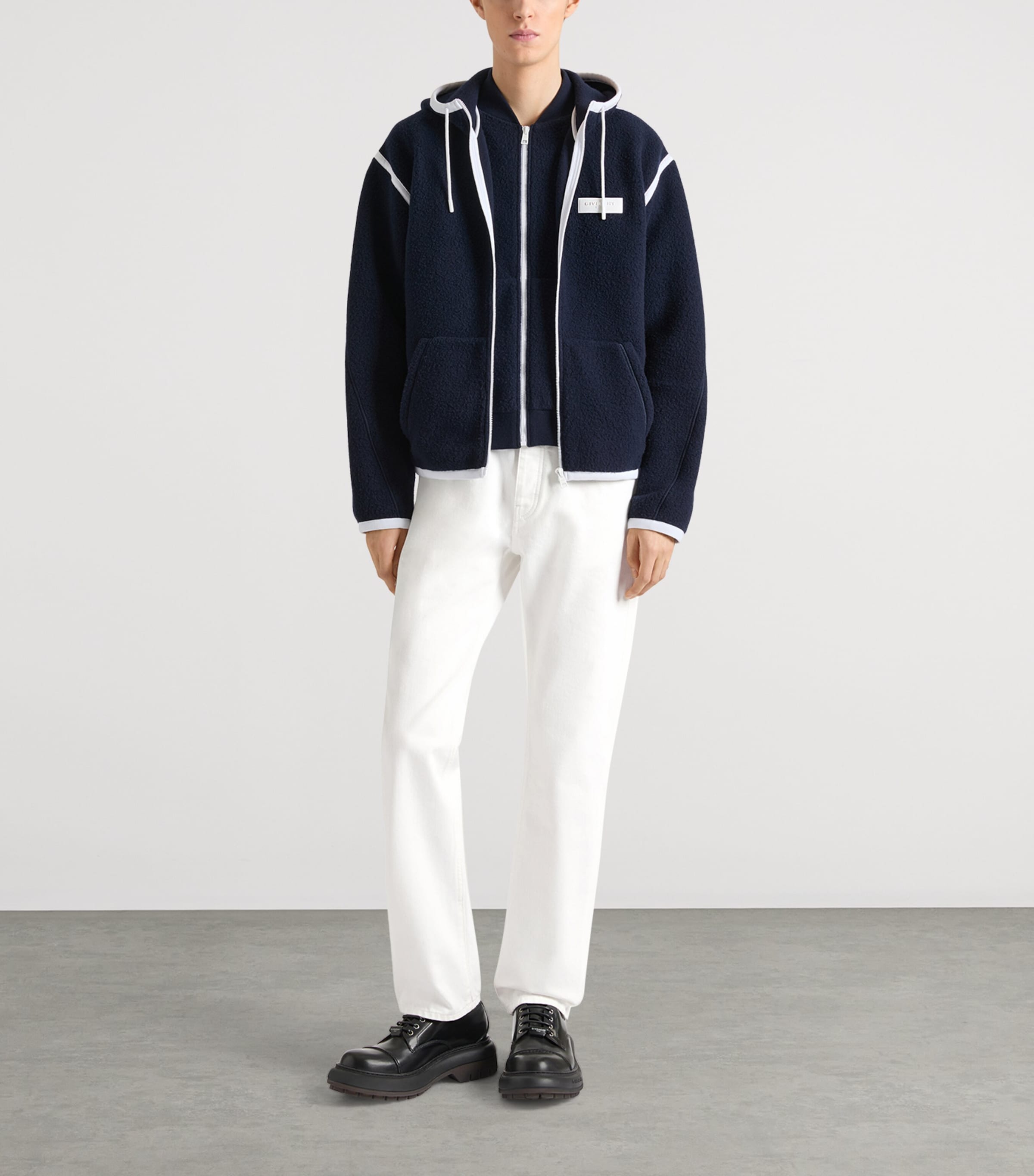 Givenchy Mens Wool Zip-Up Hoodie Image 2