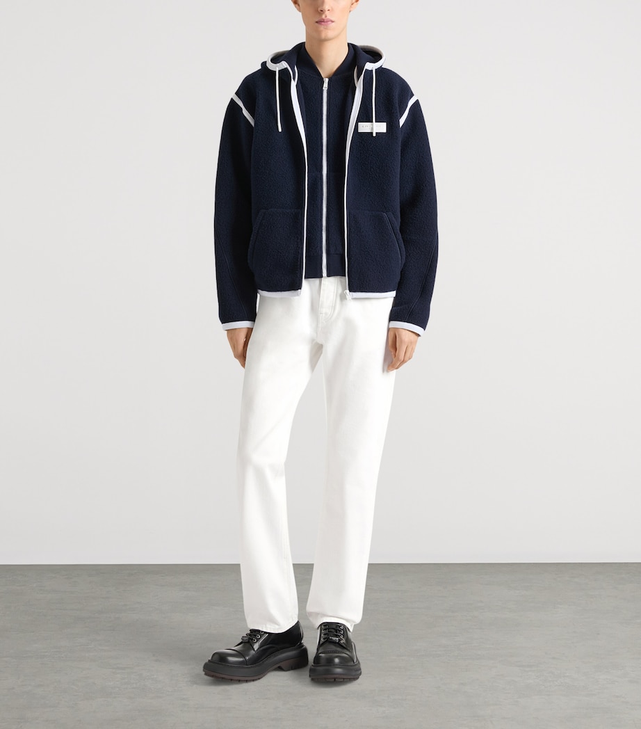 Givenchy Mens Wool Zip-Up Hoodie Image 2