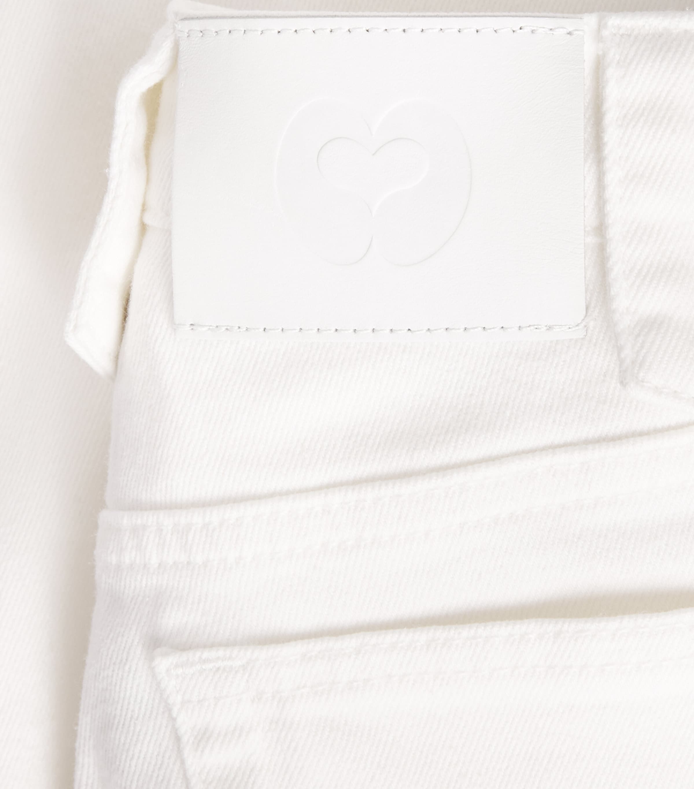 Maje Womens Stretch-Cotton Flare Jeans White Image 6