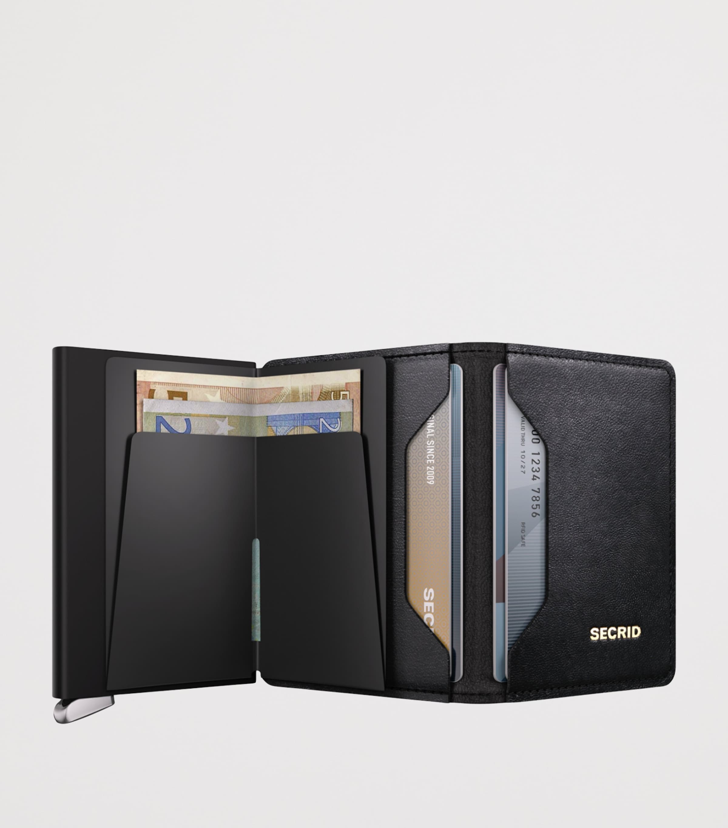 Embossed Leather Slimwallet BLACK Image 4