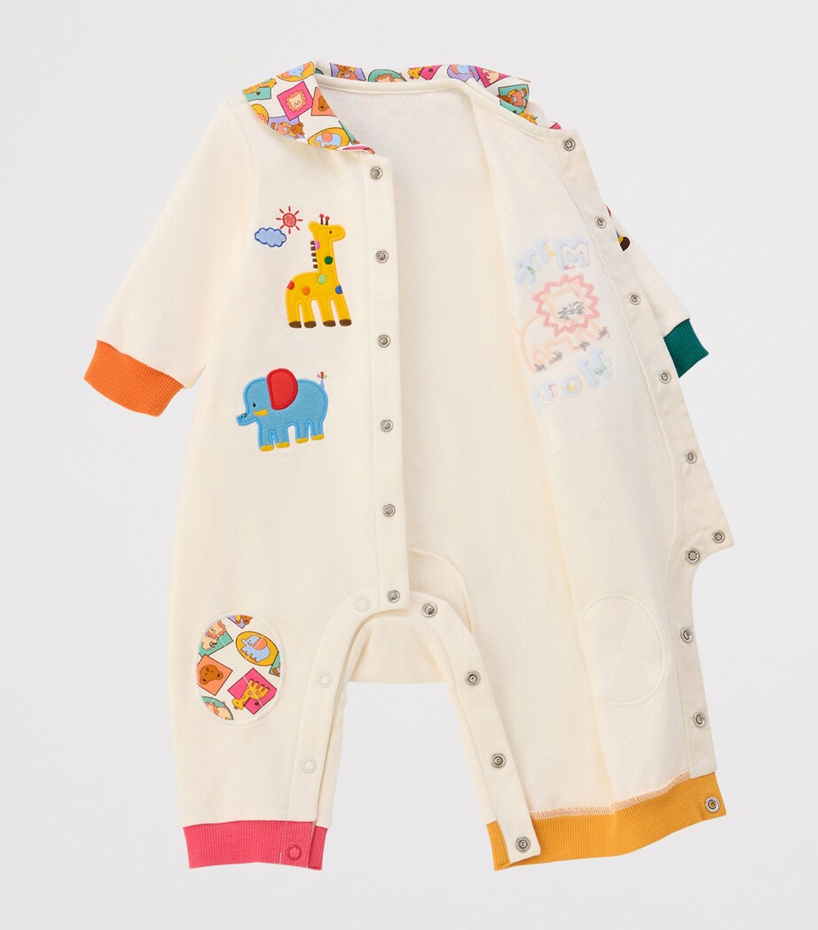 Cotton Animal-Appliqué Playsuit (6-12 Months) 87 Image 3