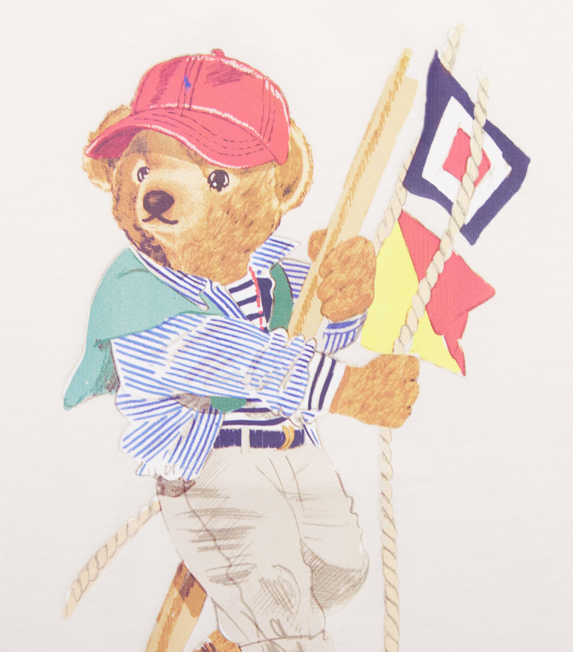 Ralph Lauren Kids Cotton Polo Bear T-Shirt (7-14 Years) Dkwsh Wht Image 3