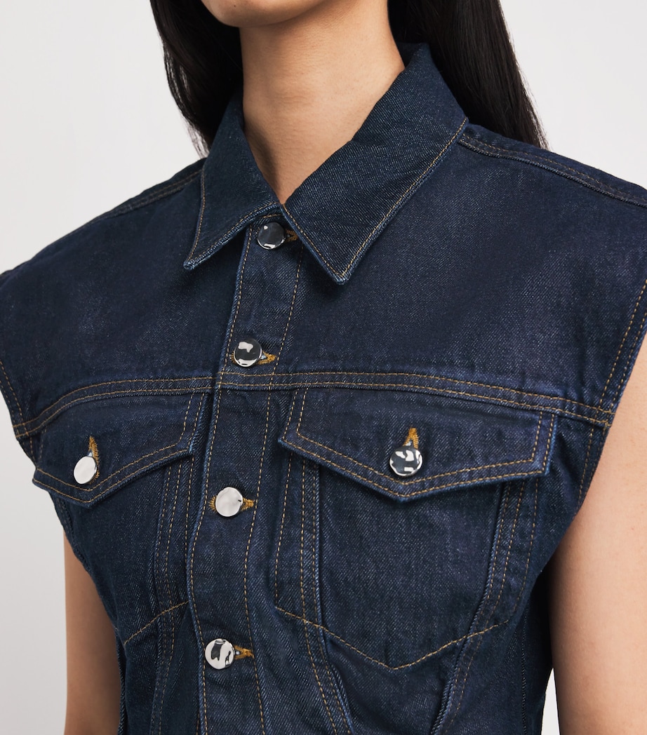 Denim The Nipped Vest RINSE Image 6