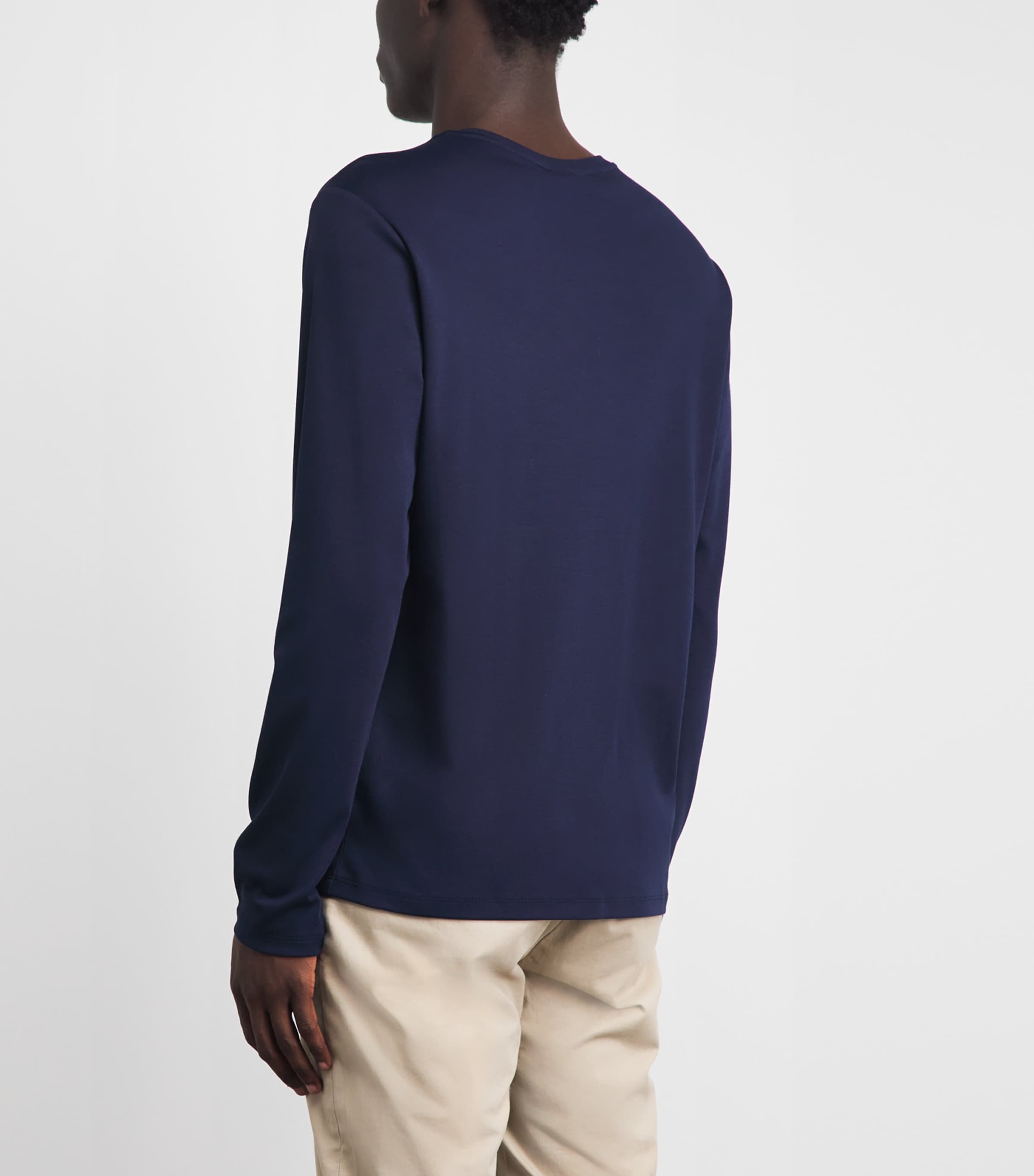 Bogner Mens Supima Cotton Arvid Sweater Navy Image 5