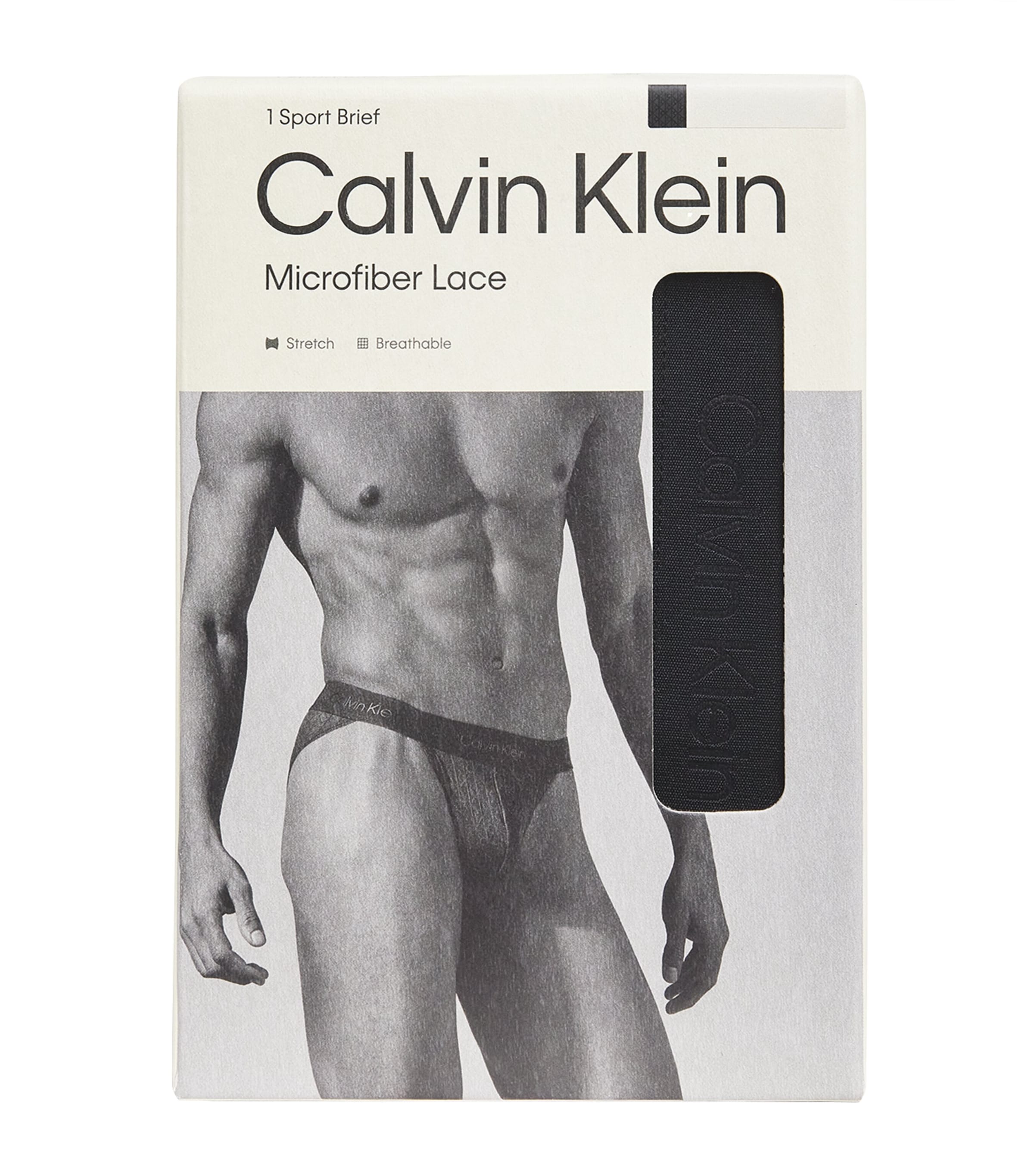 Microfibre Lace Sport Briefs BLACK Image 4