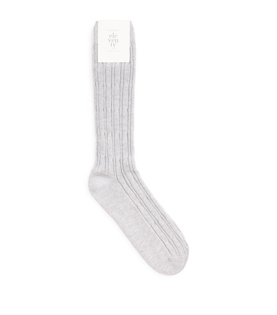Braid Stitch Socks GRIGIO MEDIO, SABBIA Image 1