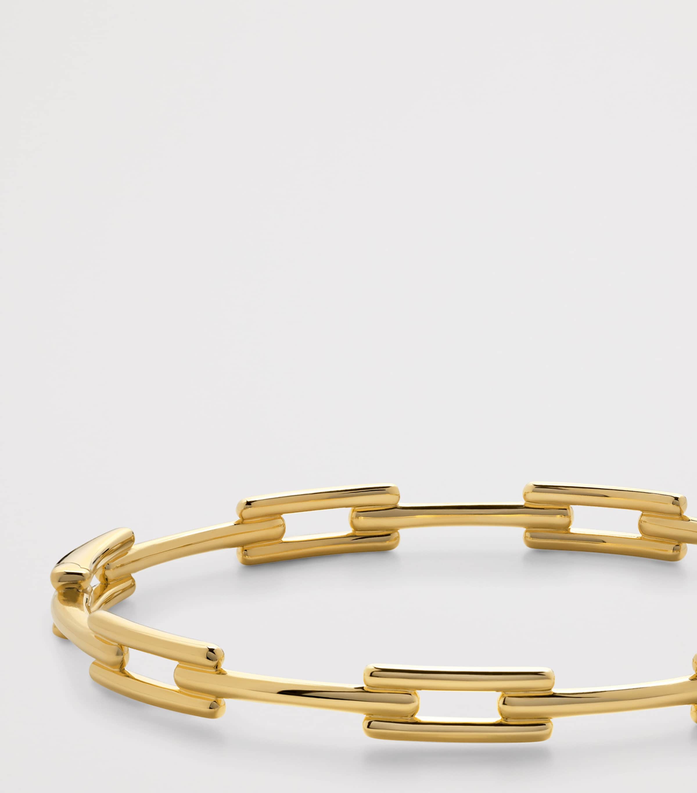 Monica Vinader Gold Vermeil Signature Link Slim Bangle Gold Vermeil Image 2