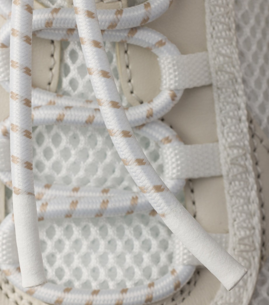 Prada Leather-Mesh Speedrock Sneakers Neutral Image 8