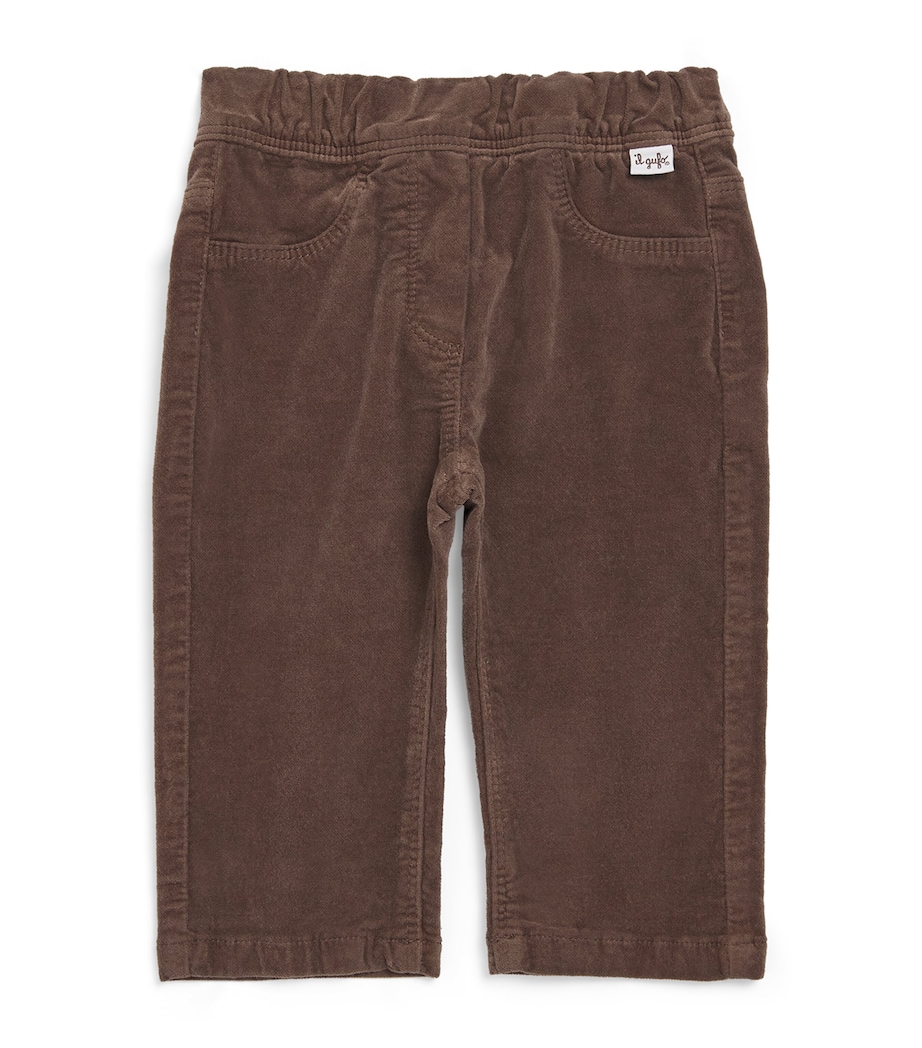 Cotton-Blend Velvet Trousers (6-36 Months) 183CHOCOLATE Image 1